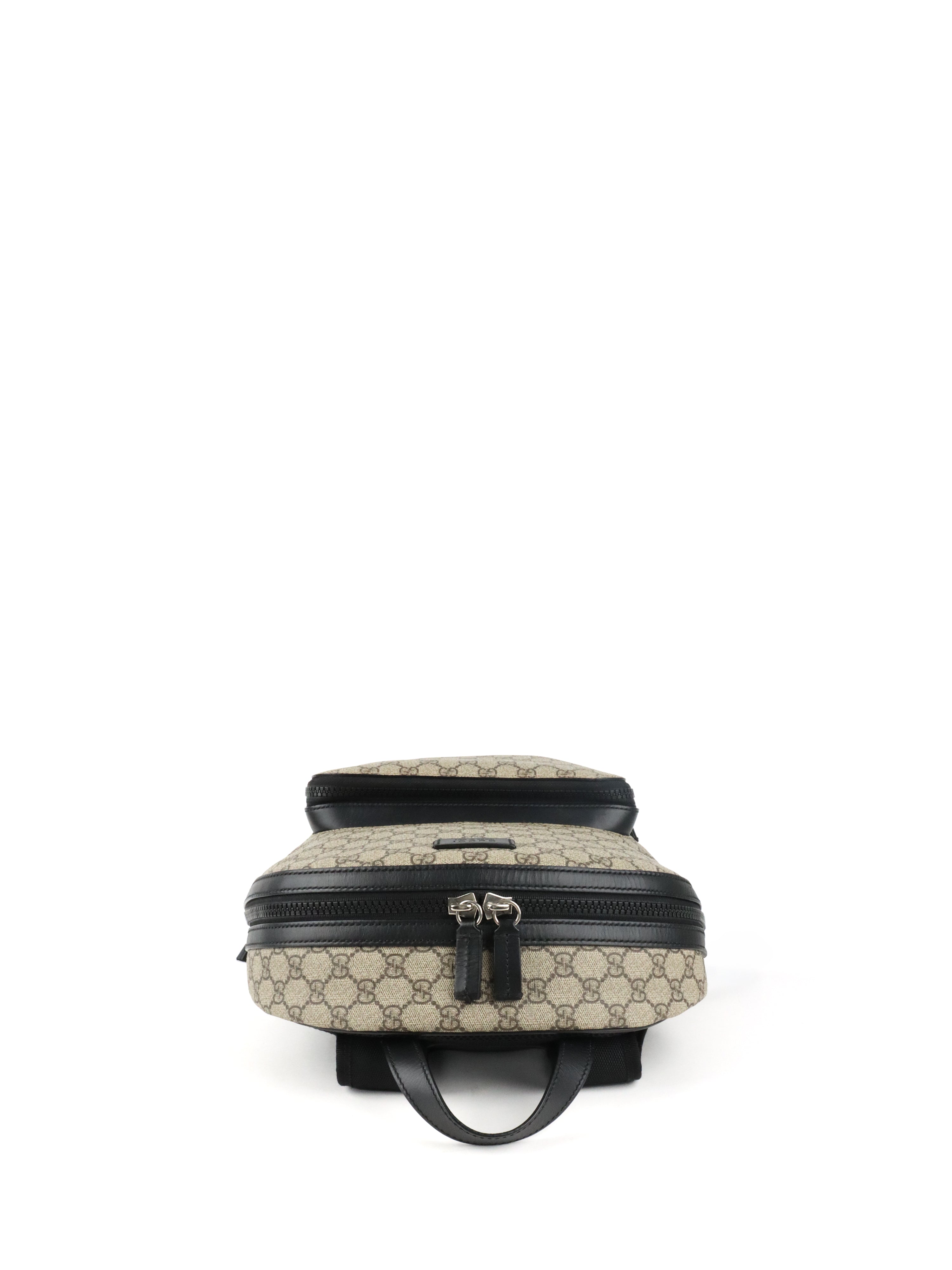 Gucci Large Ebony GG Supreme Backpack