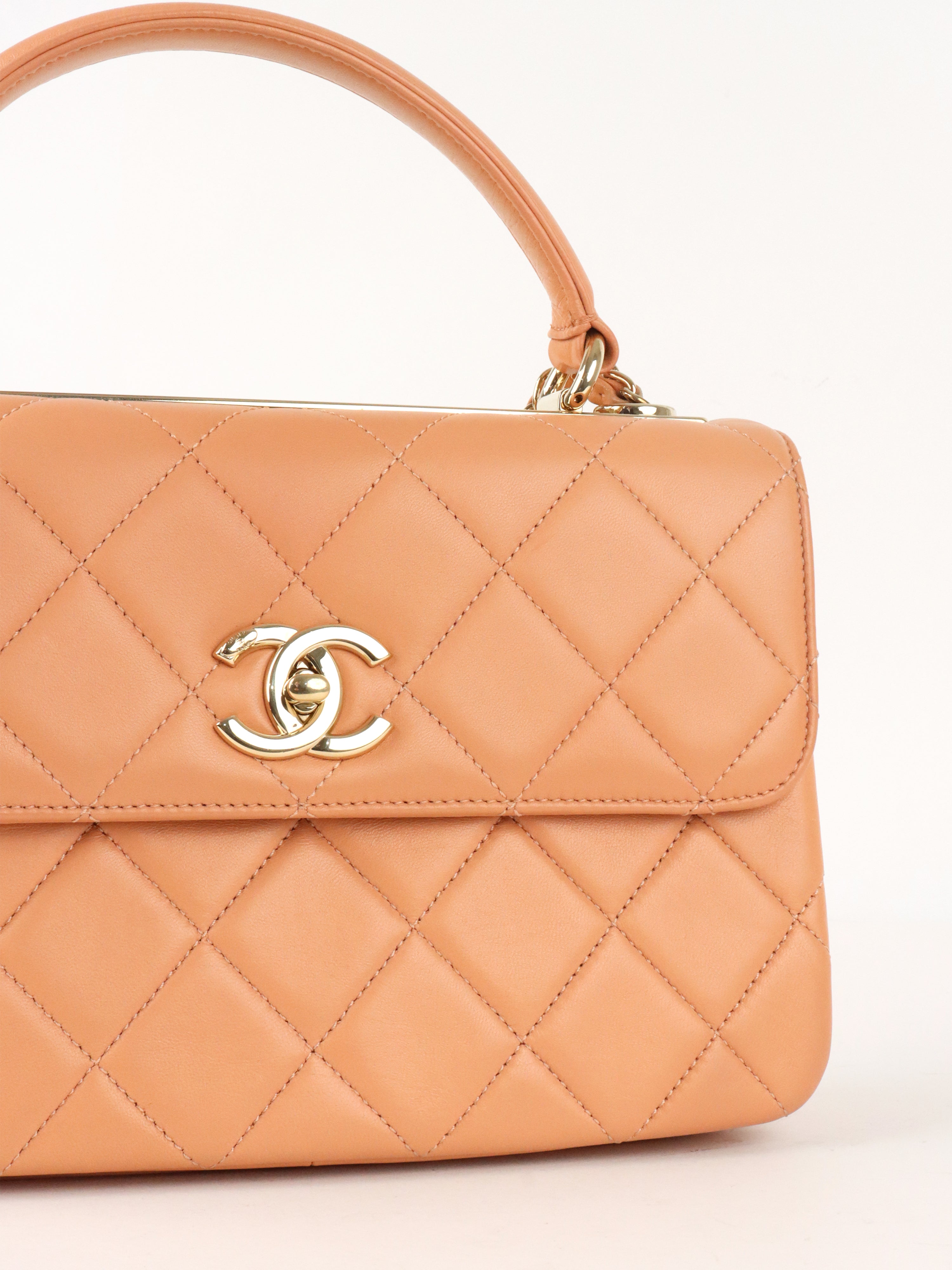 Chanel Small Lambskin Salmon Trendy CC Bag LGHW