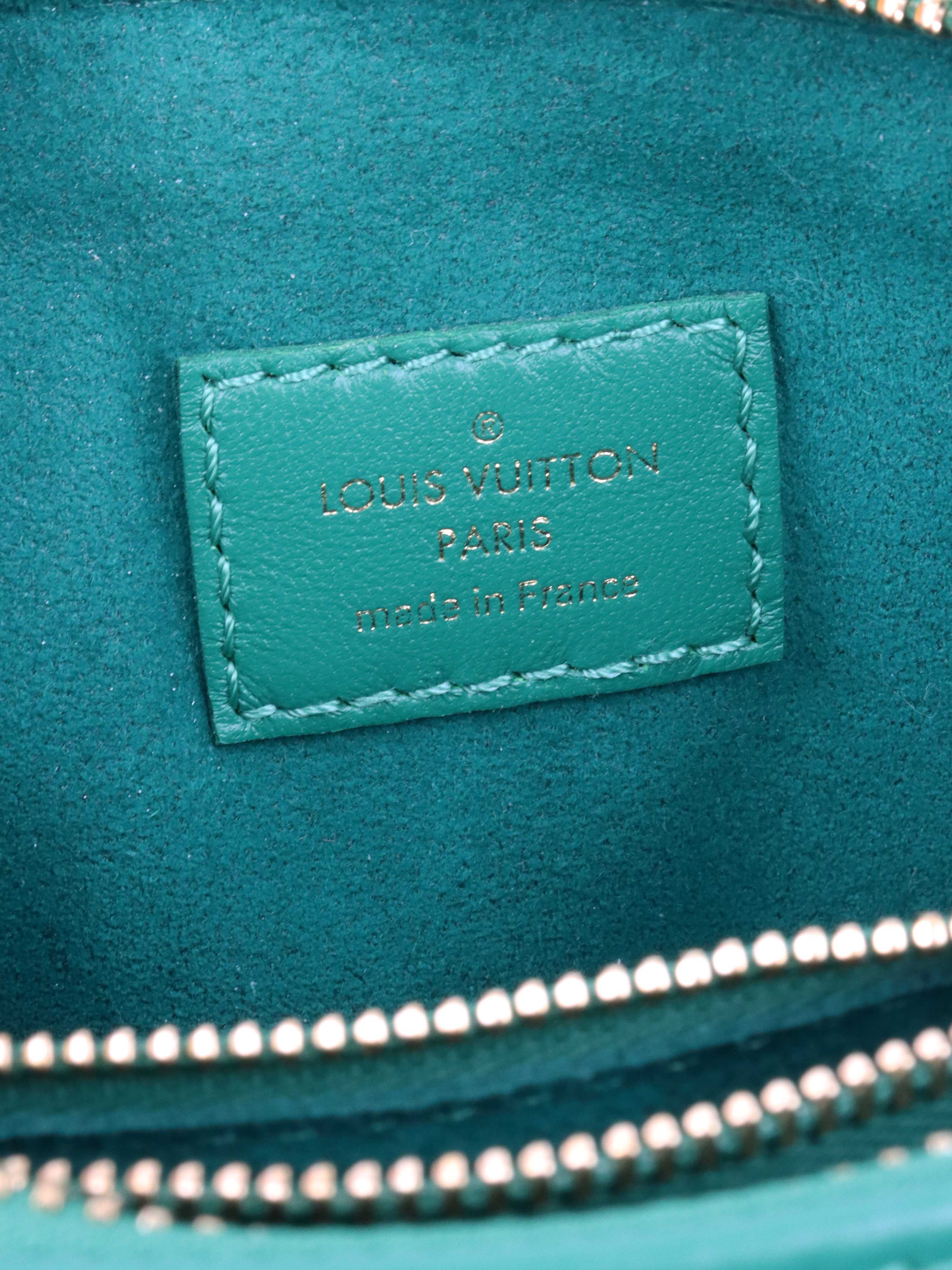 Louis Vuitton Vert Green Monogram Embossed Puffy Coussin BB GHW Bag.