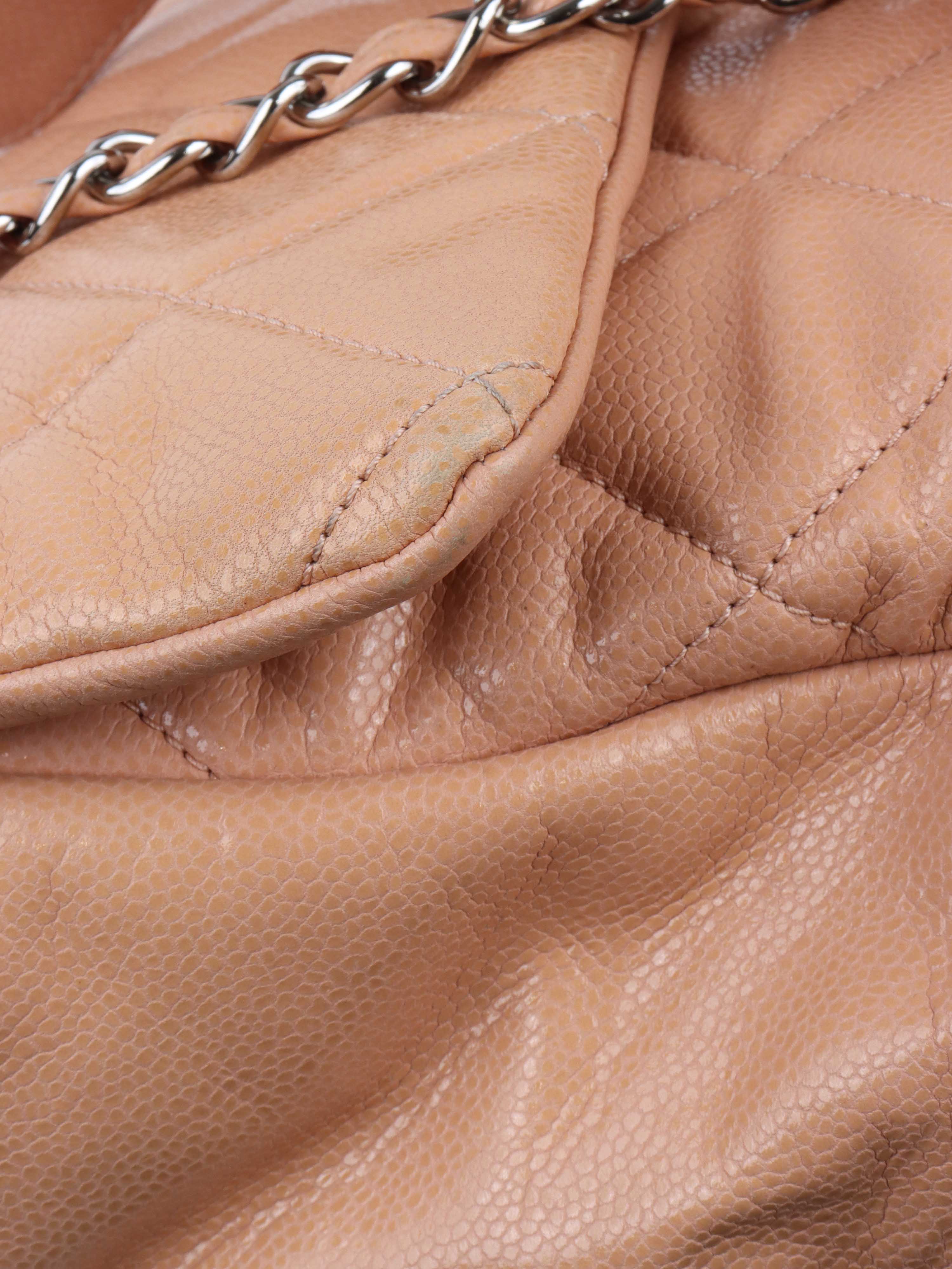 Chanel Patent Salmon Leather Shoulder Bag.