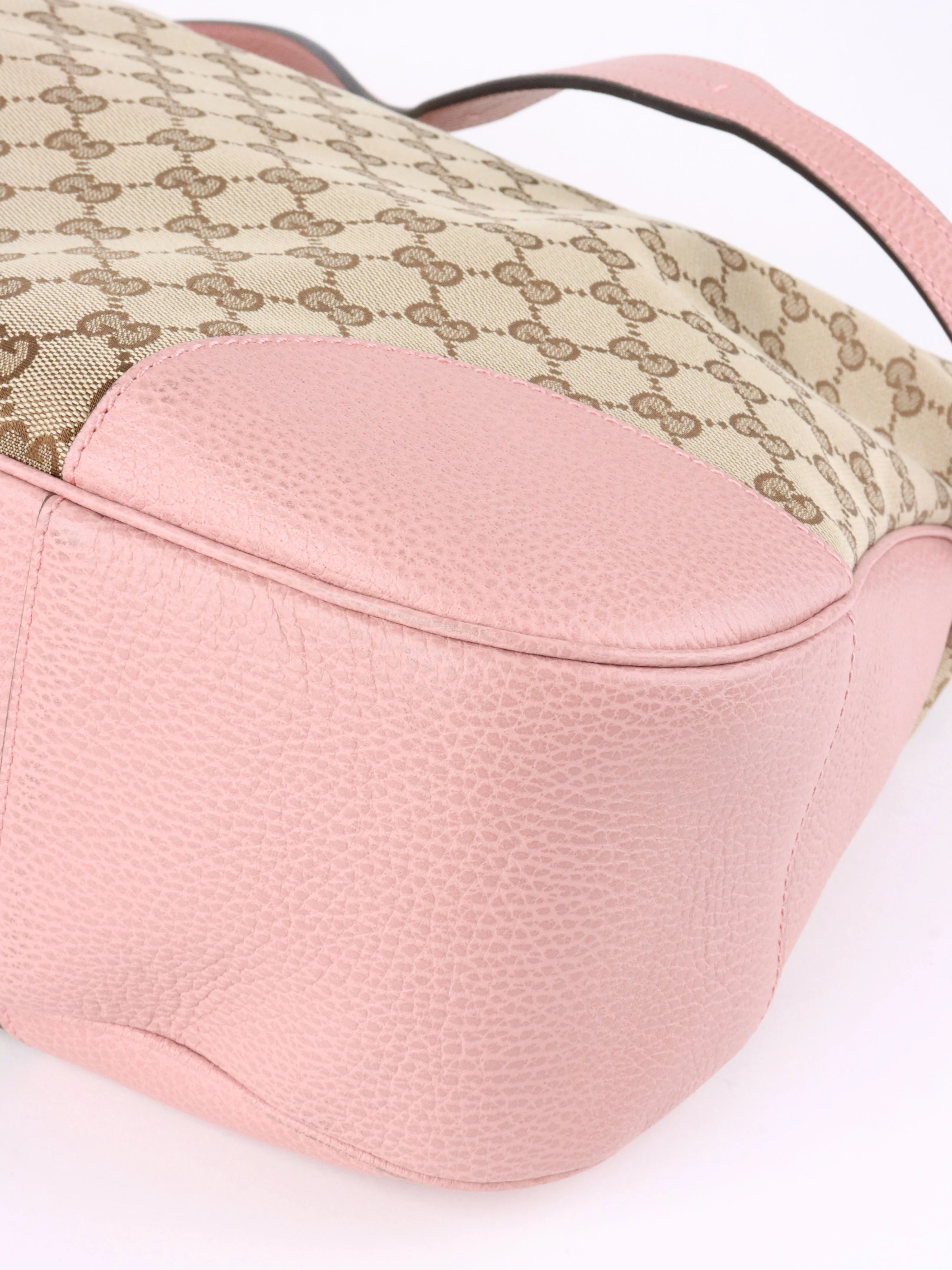 Gucci Large Dusty Pink GG Canvas Bree Hobo bag