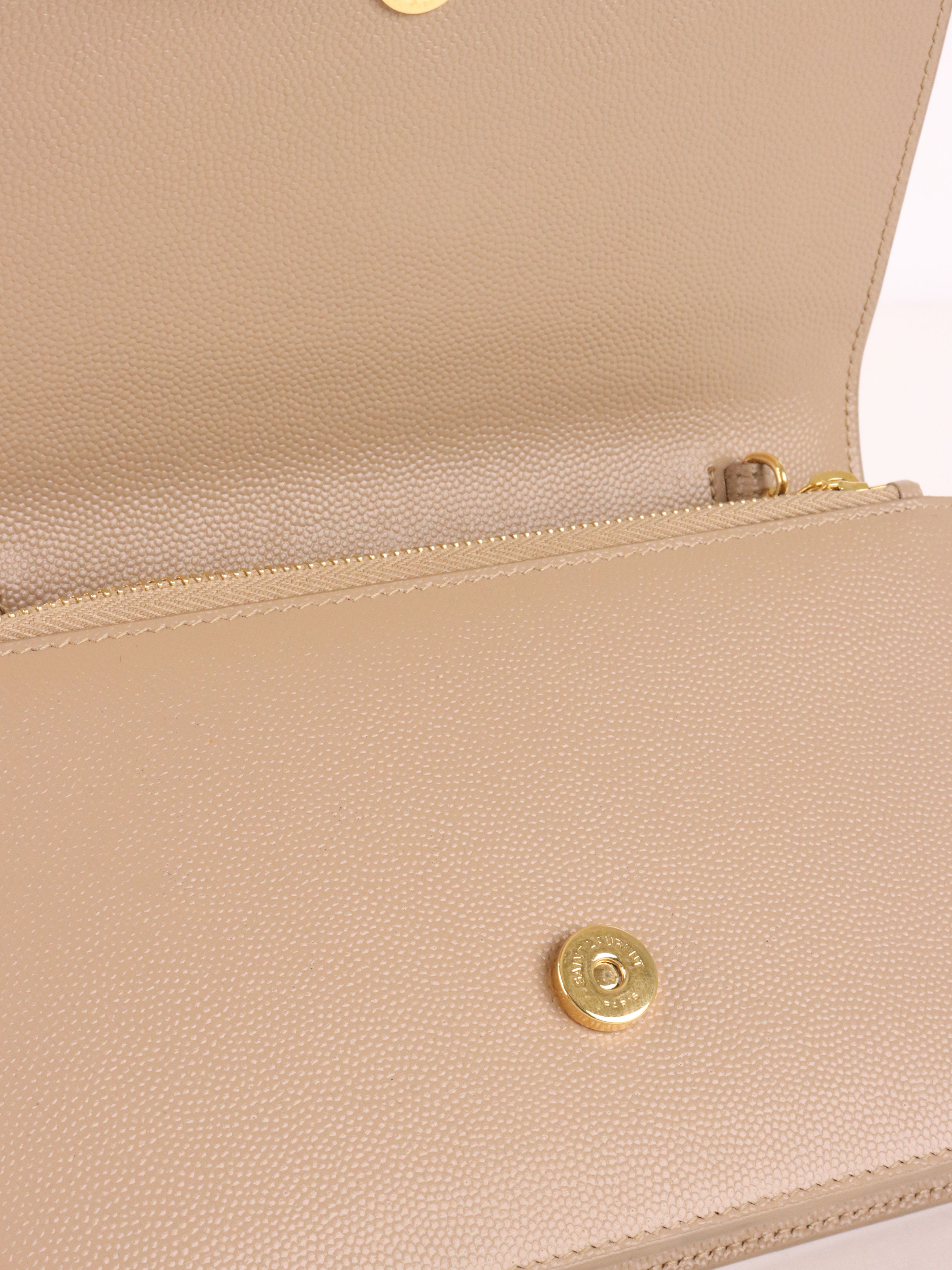 Saint Laurent Small Beige Kate Bag with Tassel