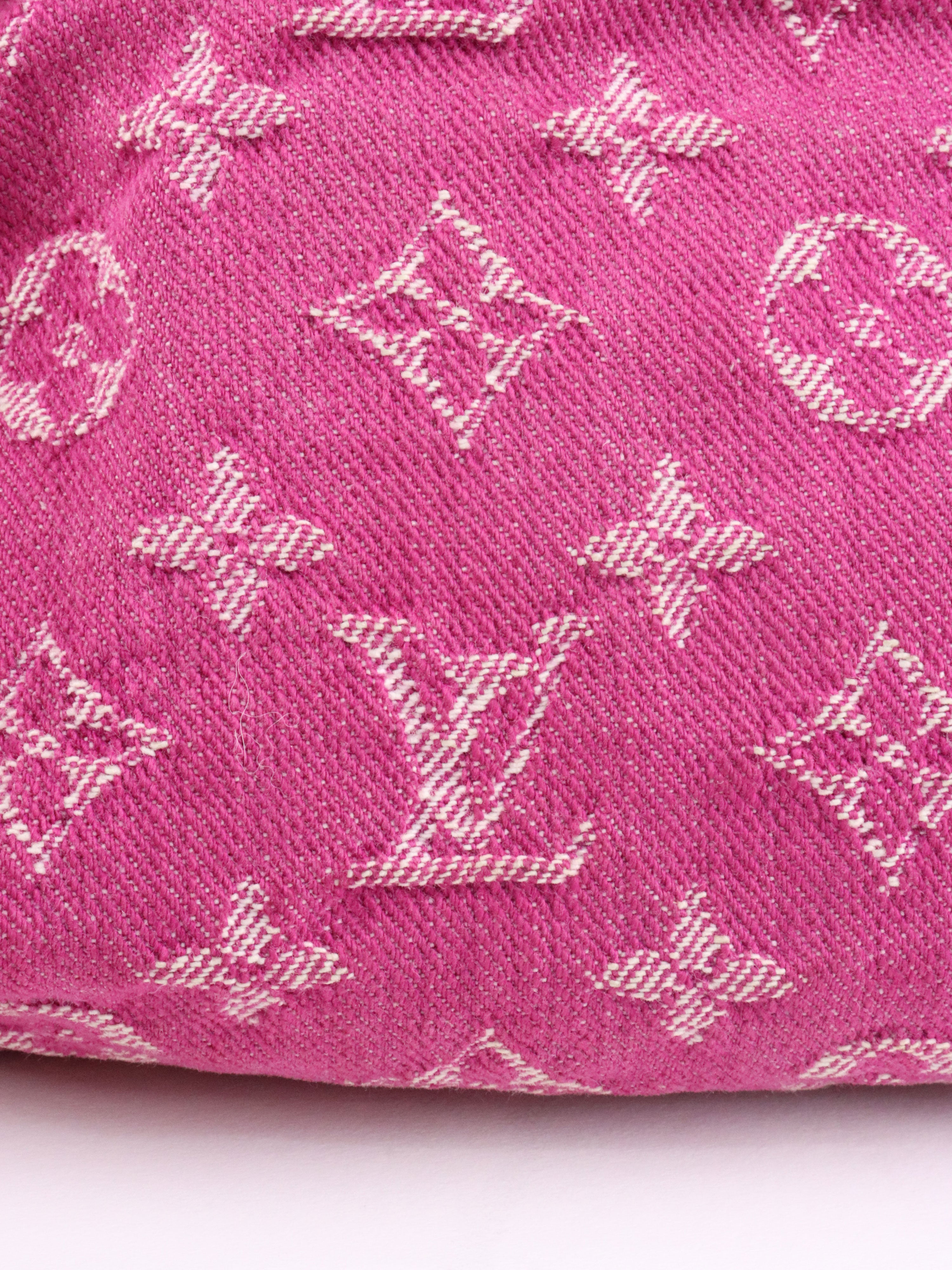 Louis Vuitton Vintage Pink Denim Sunset Shoulder Bag