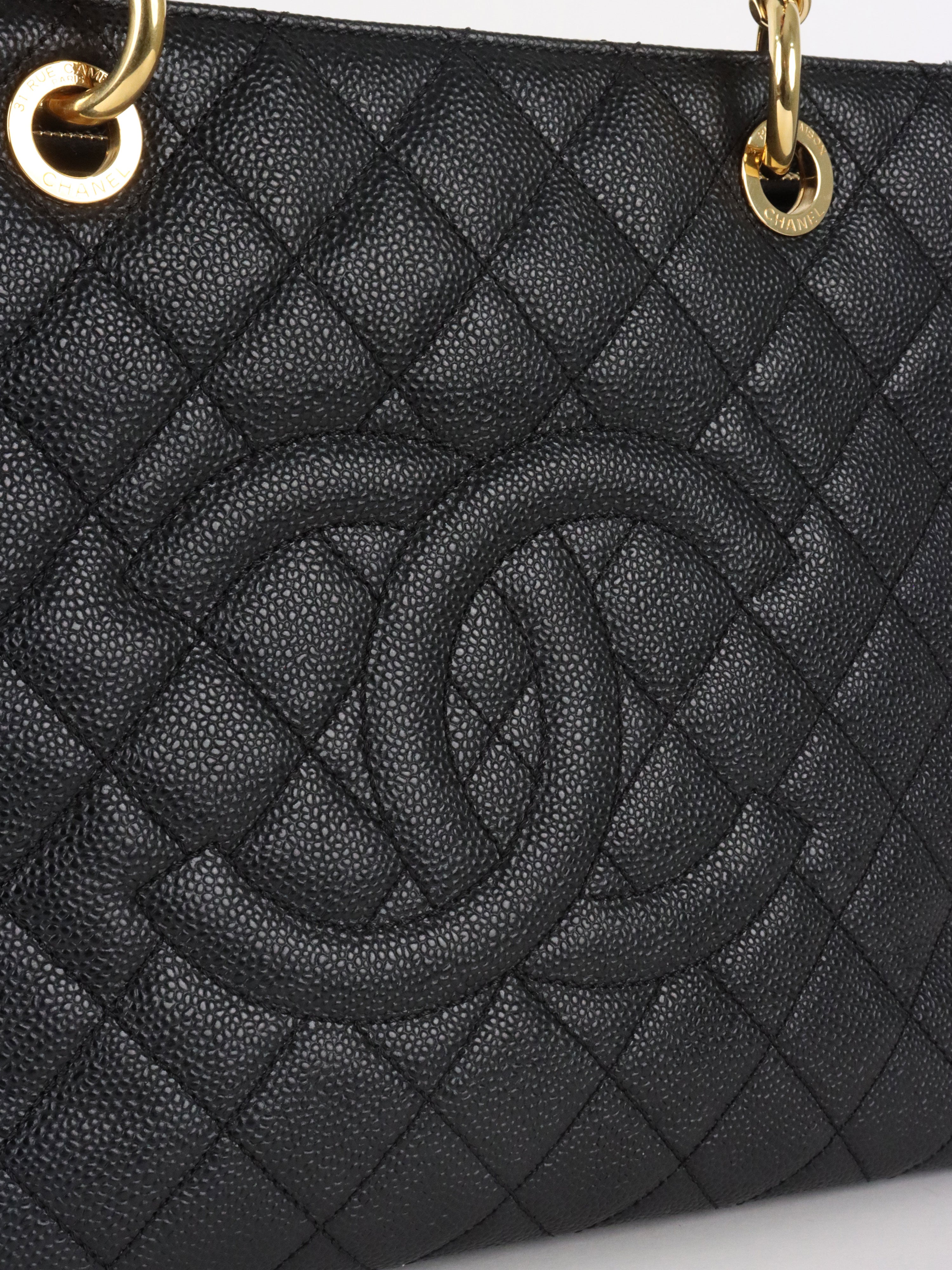Chanel Black Caviar Grand Shopping Tote