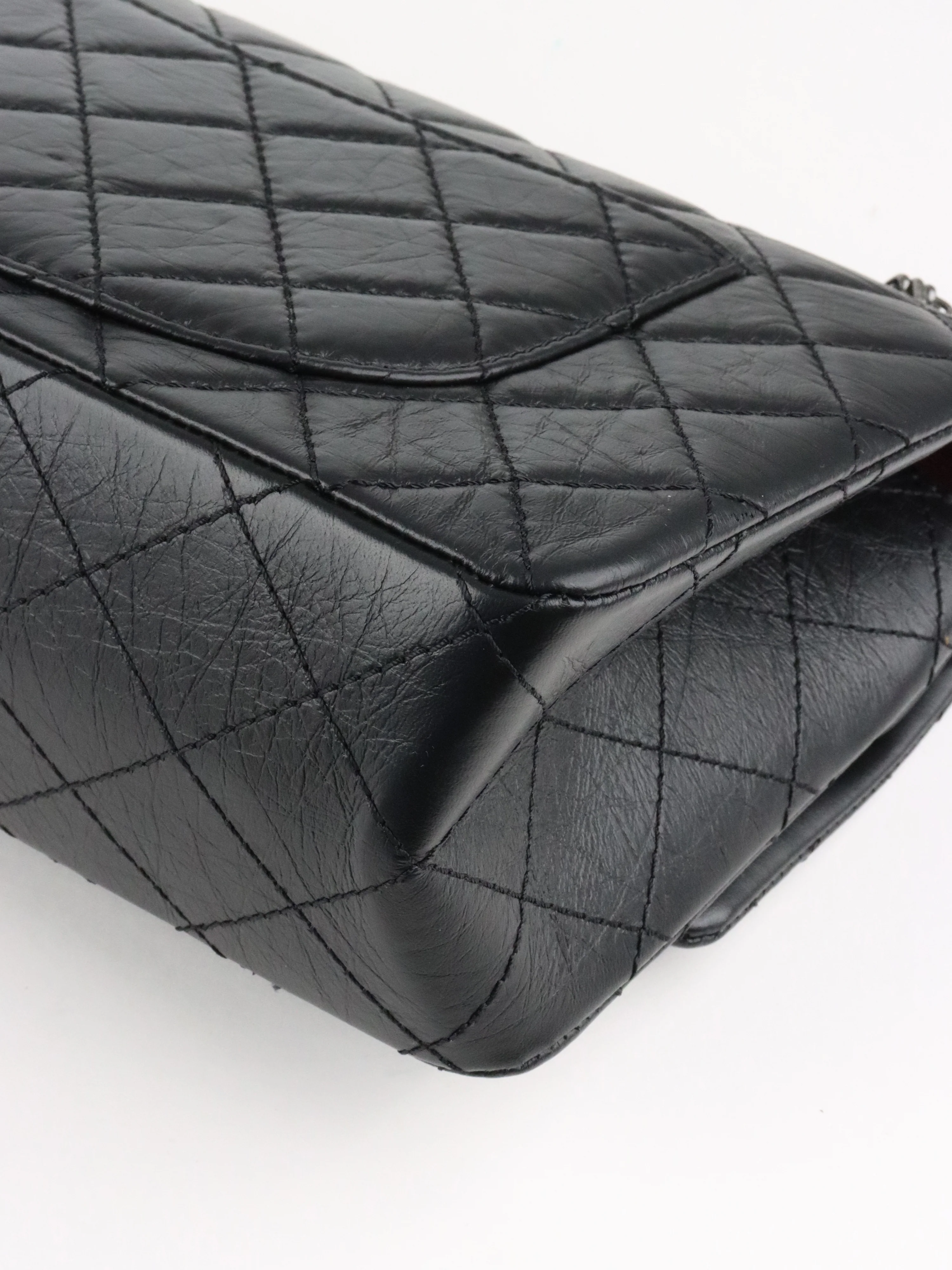 Chanel So Black Medium Classic Flap Reissue 2.55
