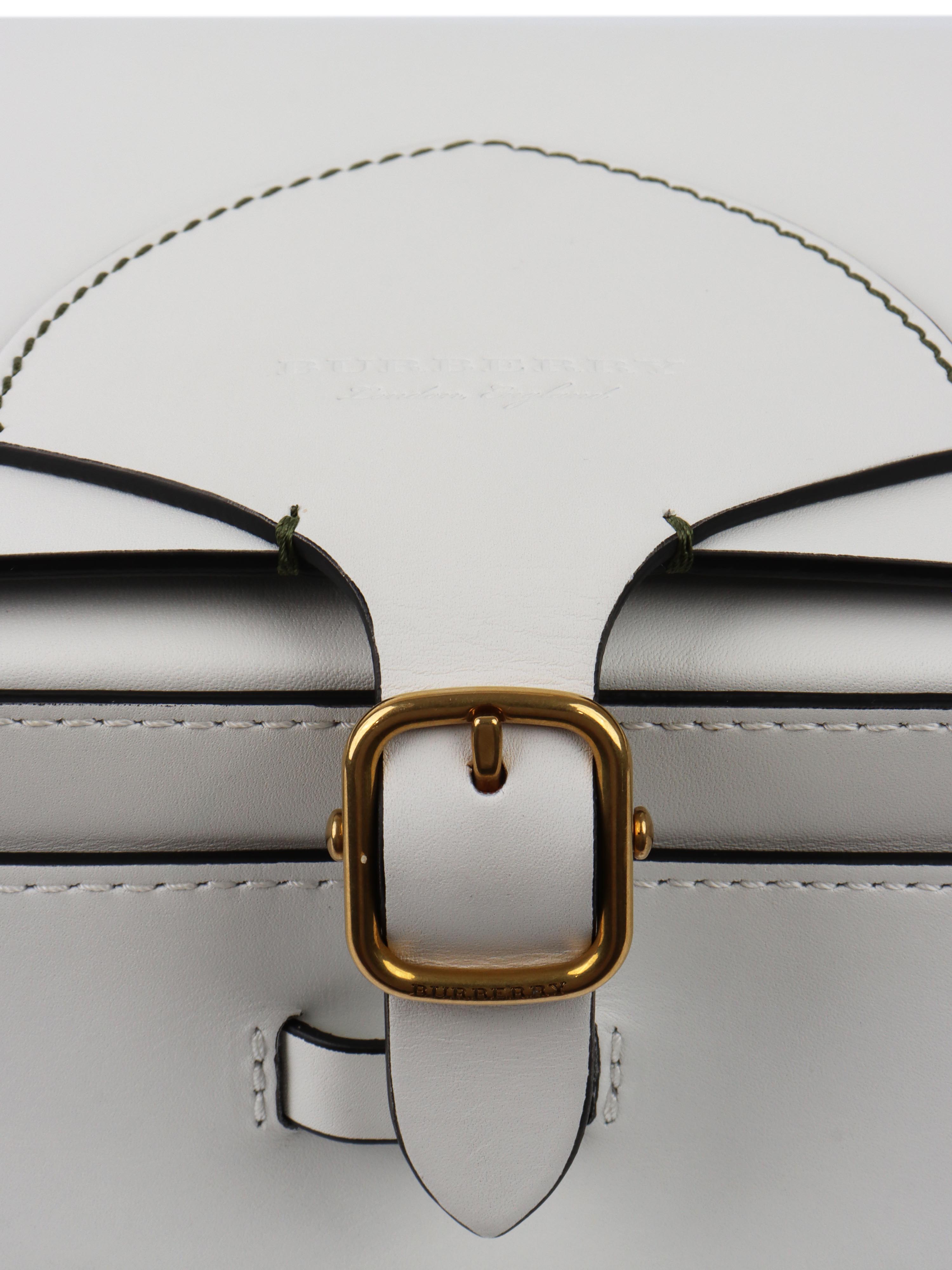 Burberry White Satchel Bag.