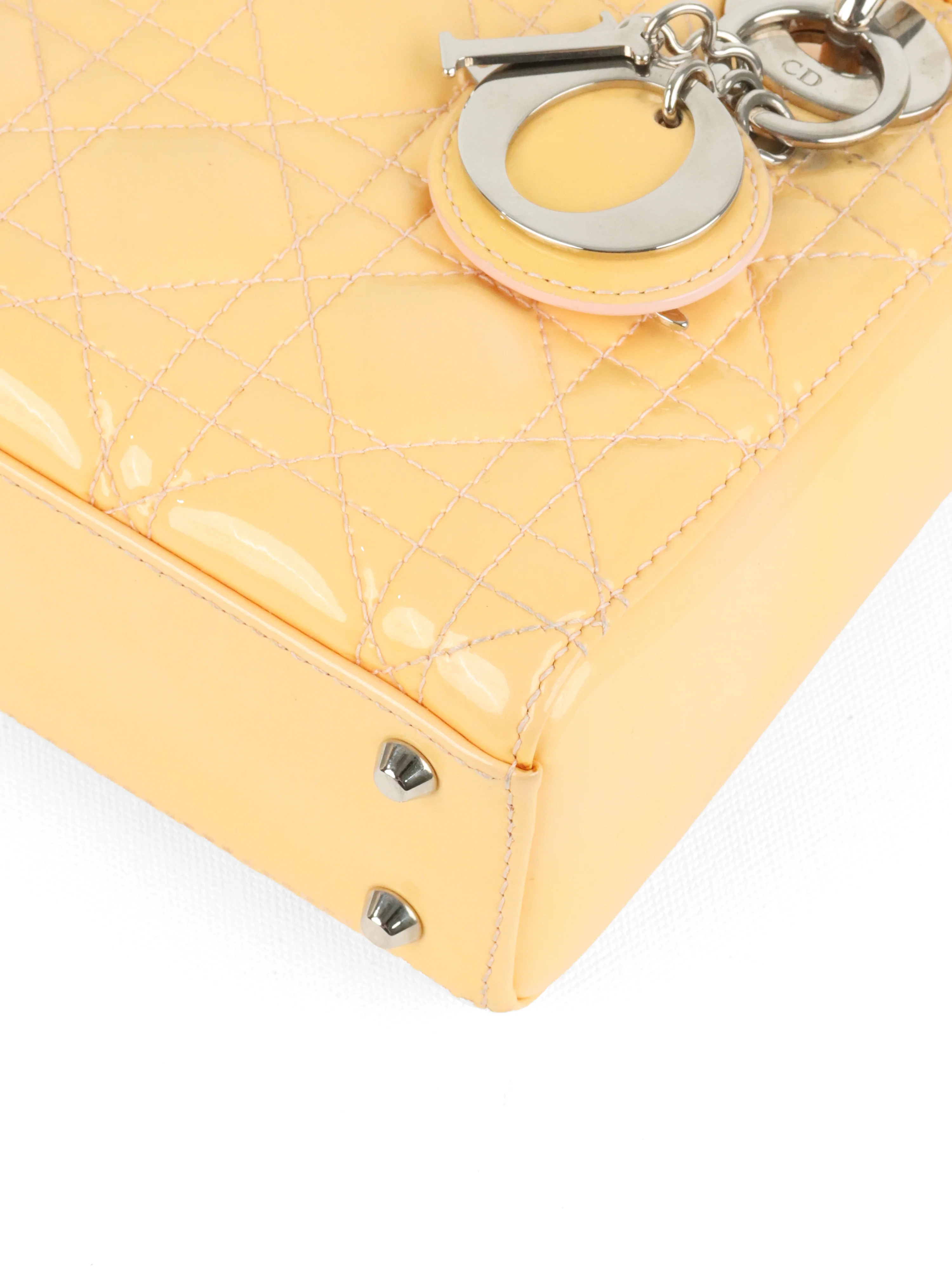 Dior Patent Beige Mini Lady Dior Bag SHW