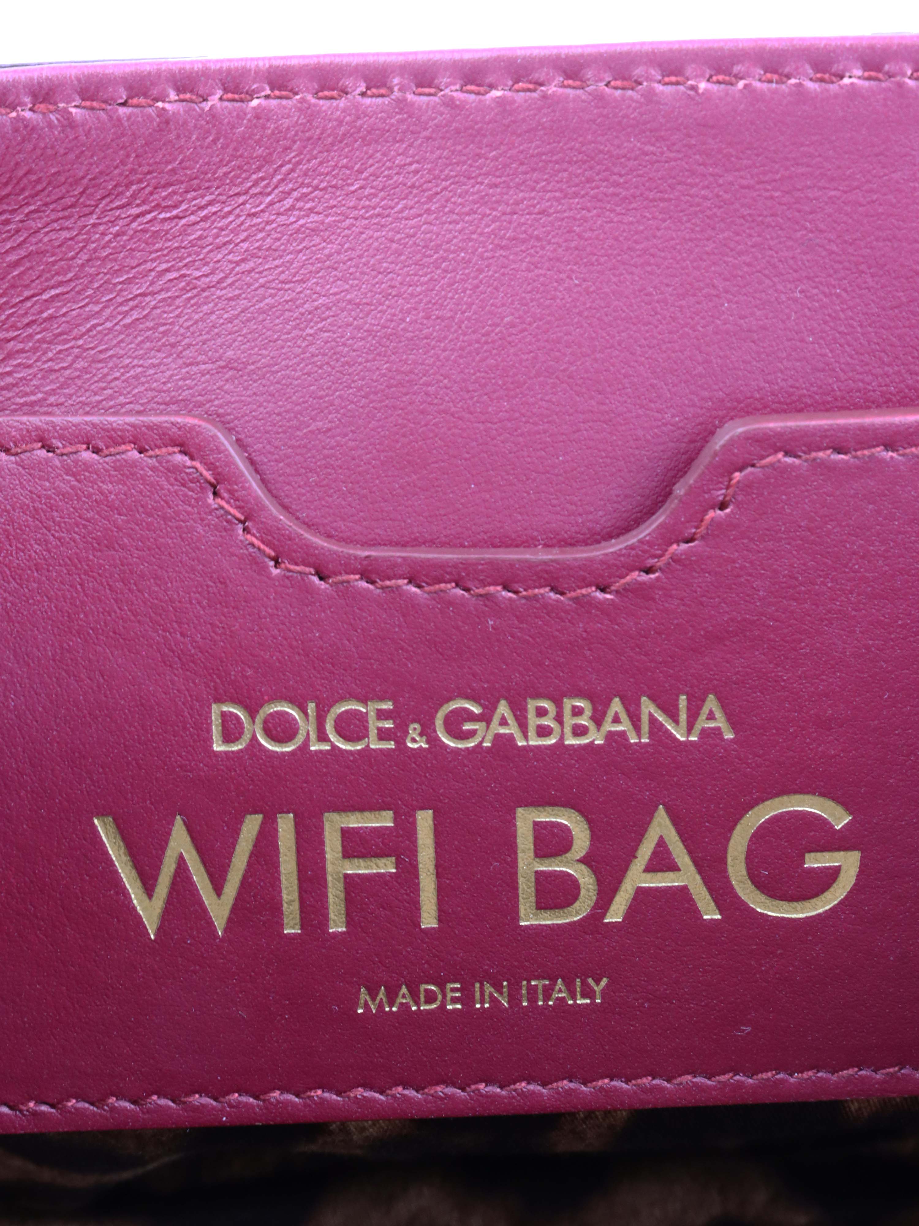 Dolce 
Gabbana Burgundy Chain Shoulder Bag.