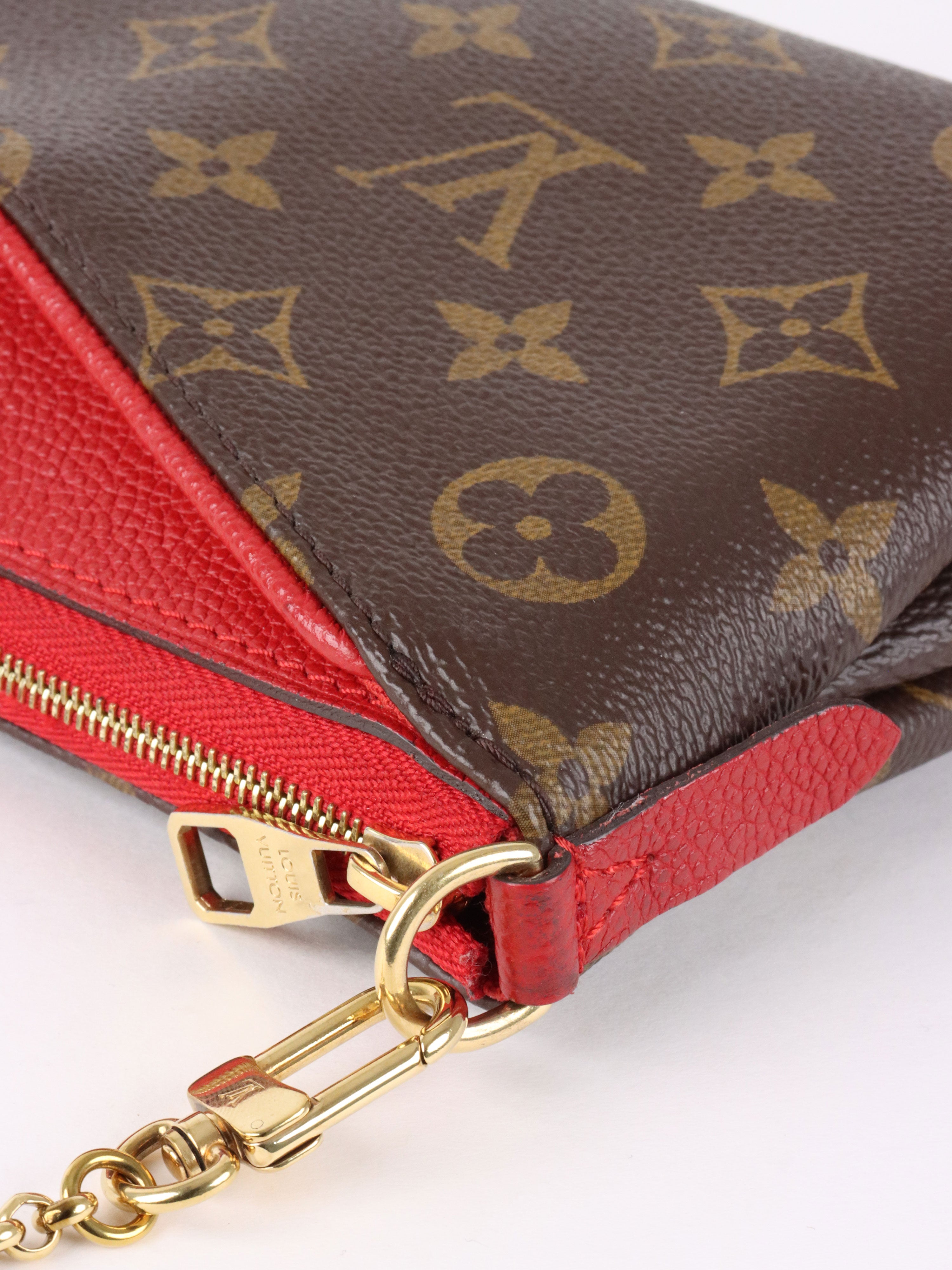 Louis Vuitton Red Pallas Clutch