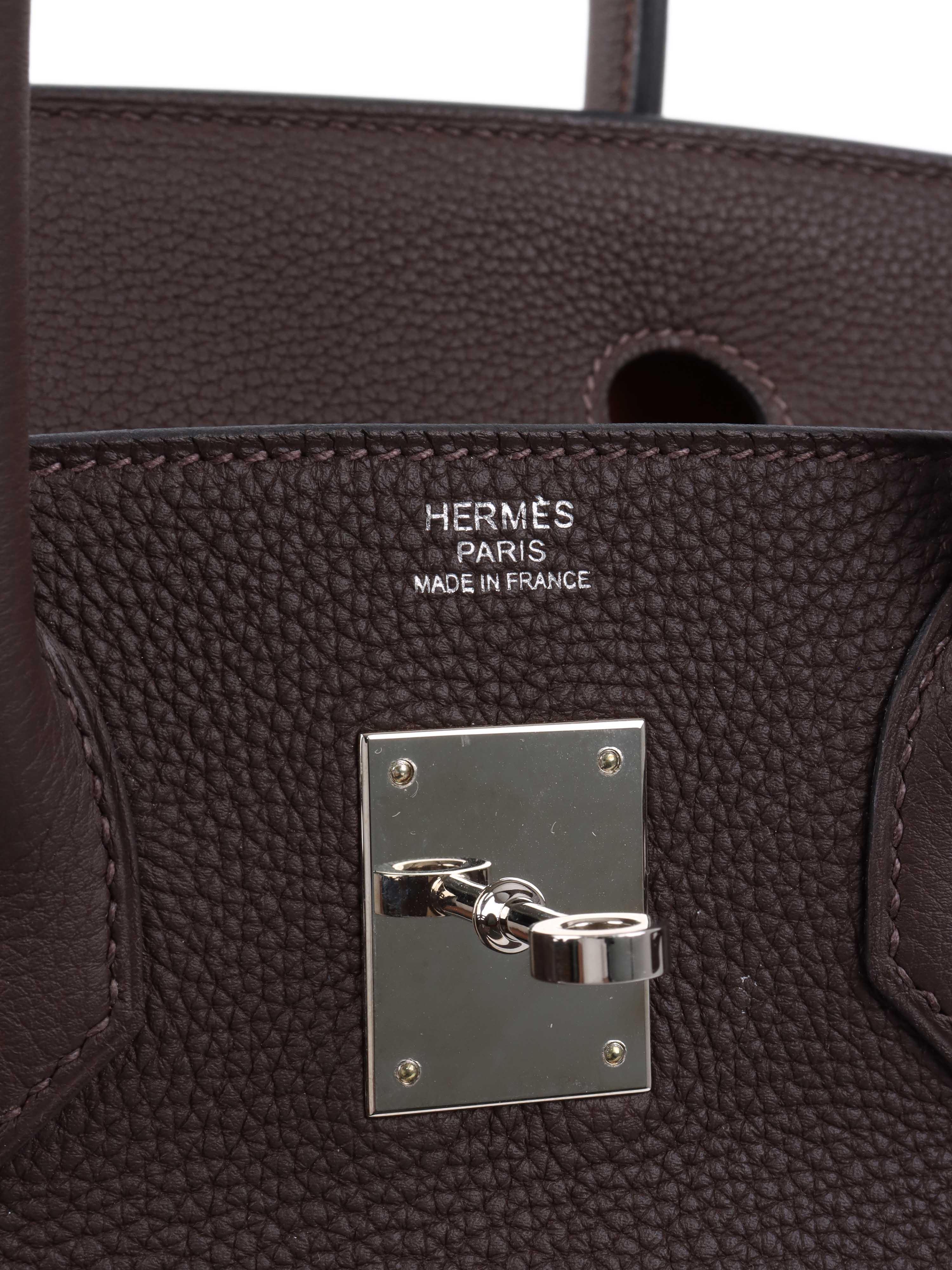 Hermes Ebene/Gold Birkin 30 PHW.