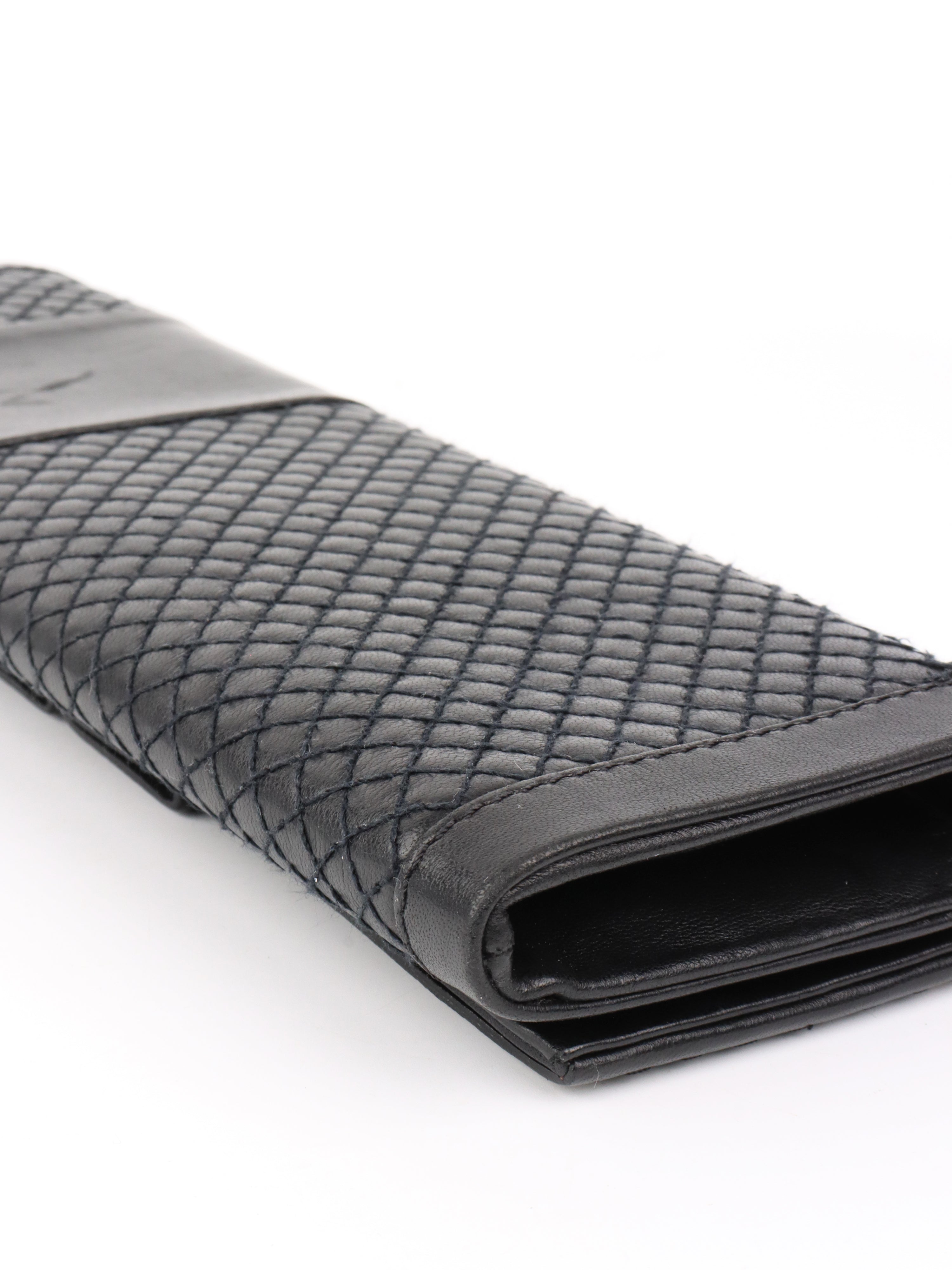 Versace Black Long Thin Clutch.