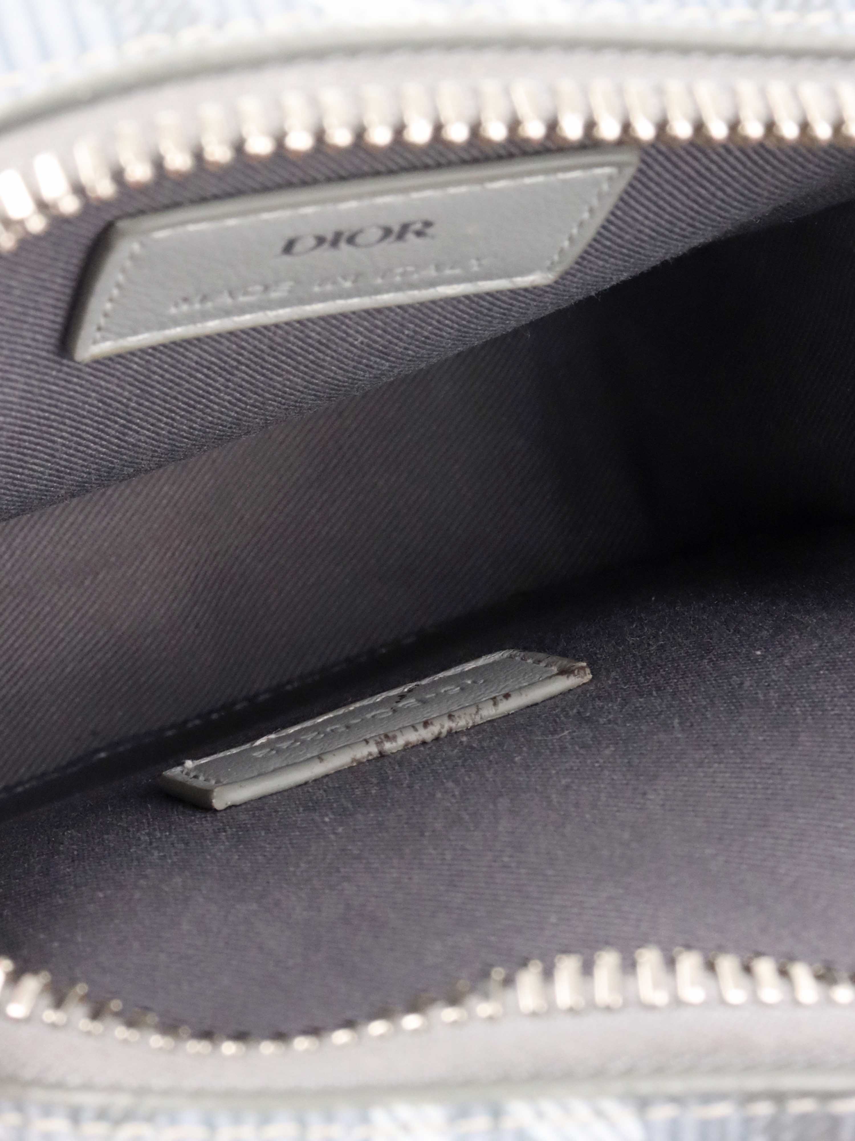 Dior Silver Hit The Road Vertical Crossbody Pouch.