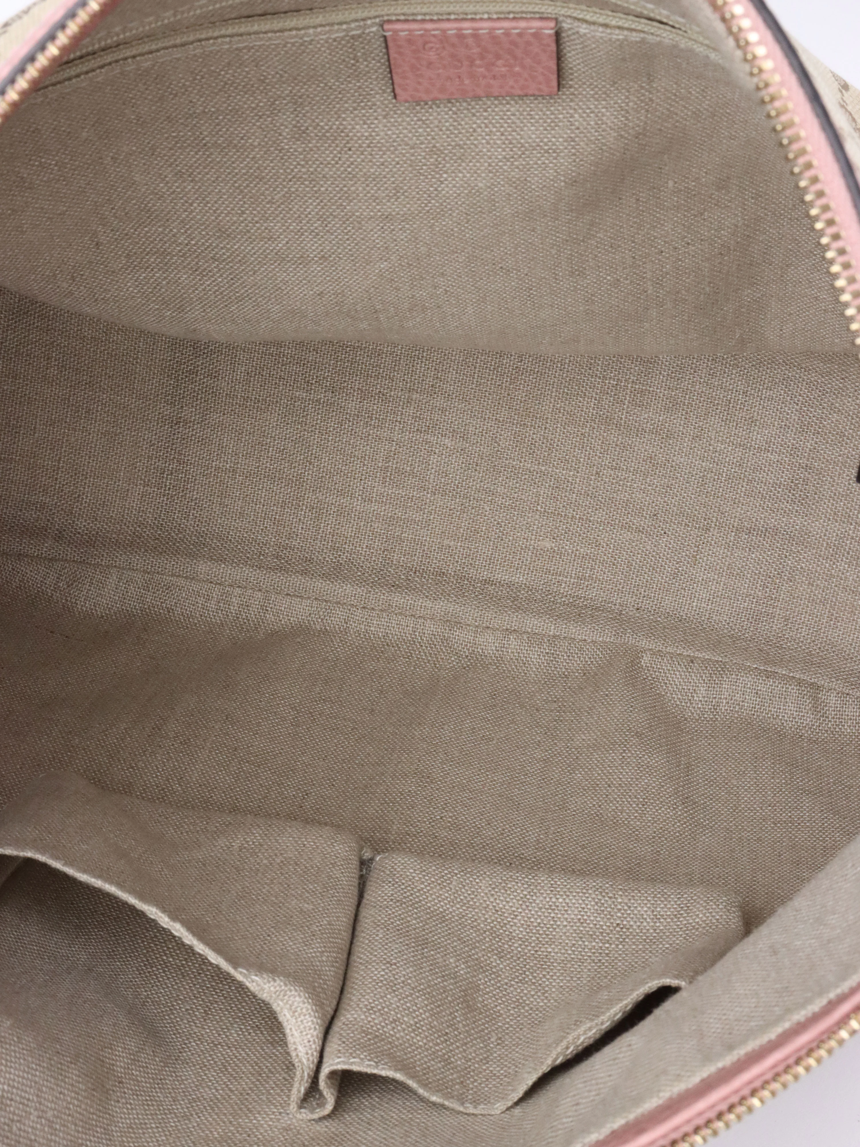 Gucci Large Dusty Pink GG Canvas Bree Hobo bag