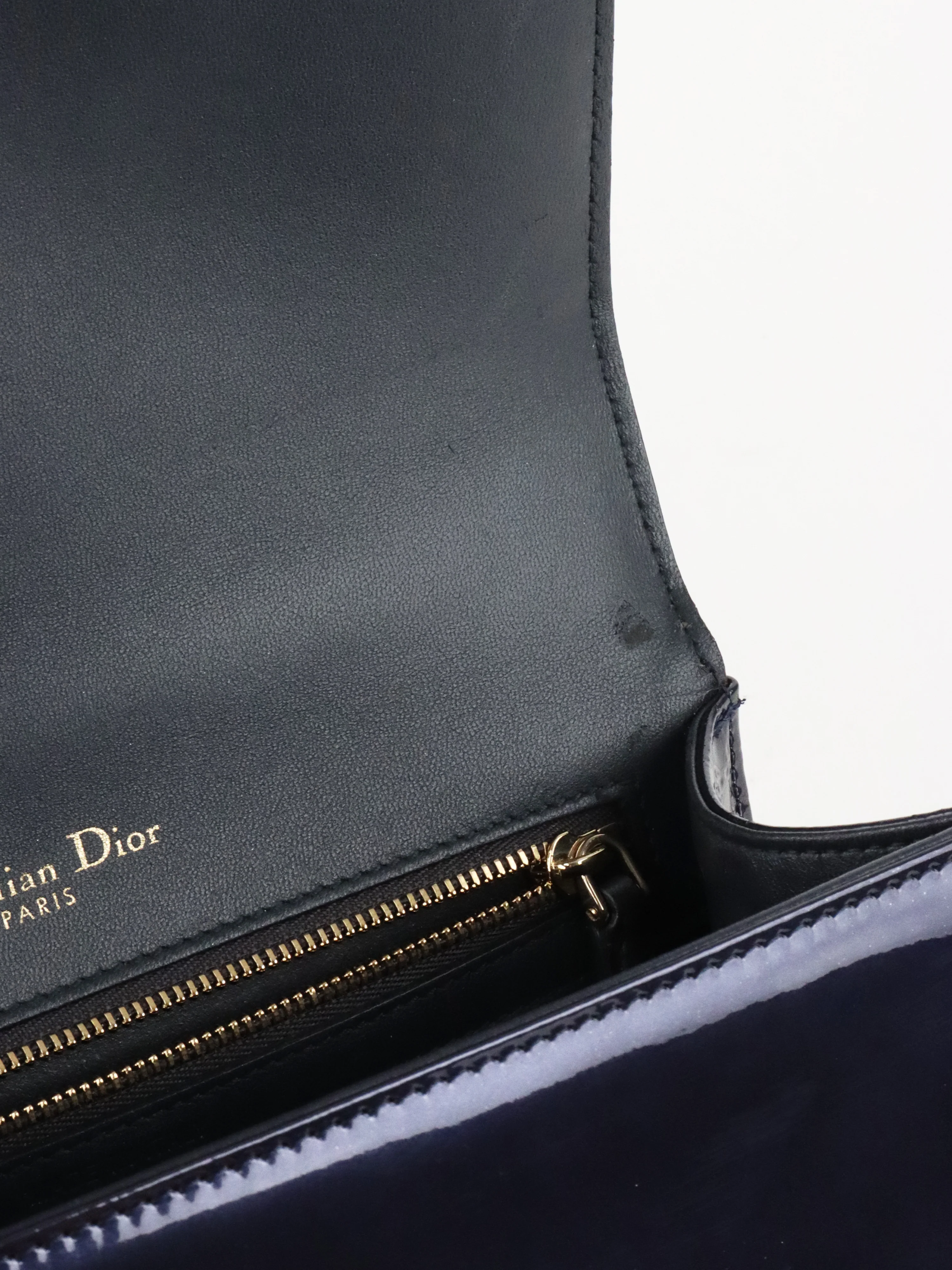 Dior Small Metallic Navy Diorama Bag LGHW