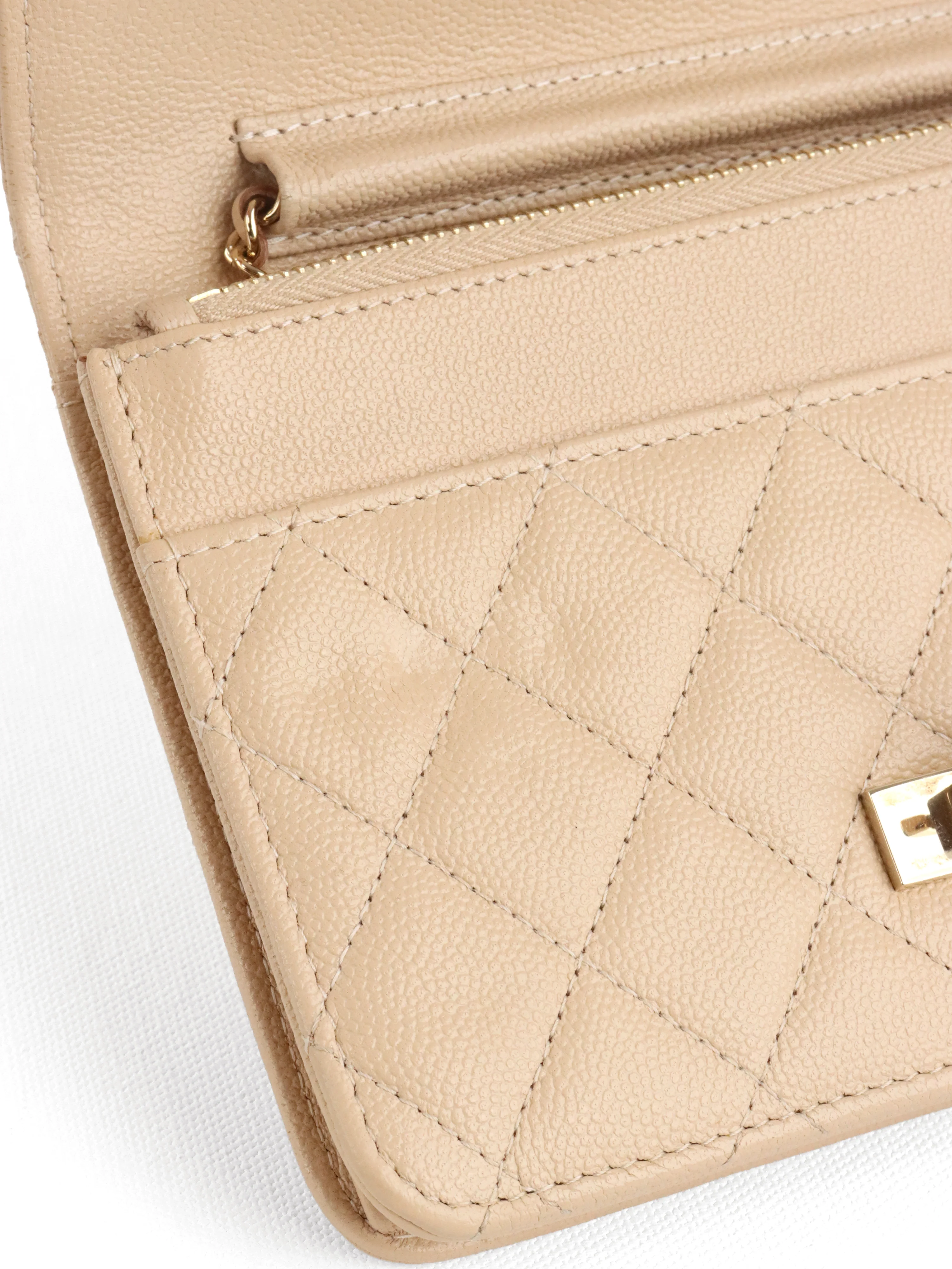 Chanel Beige Double CC Wallet on Chain LGHW