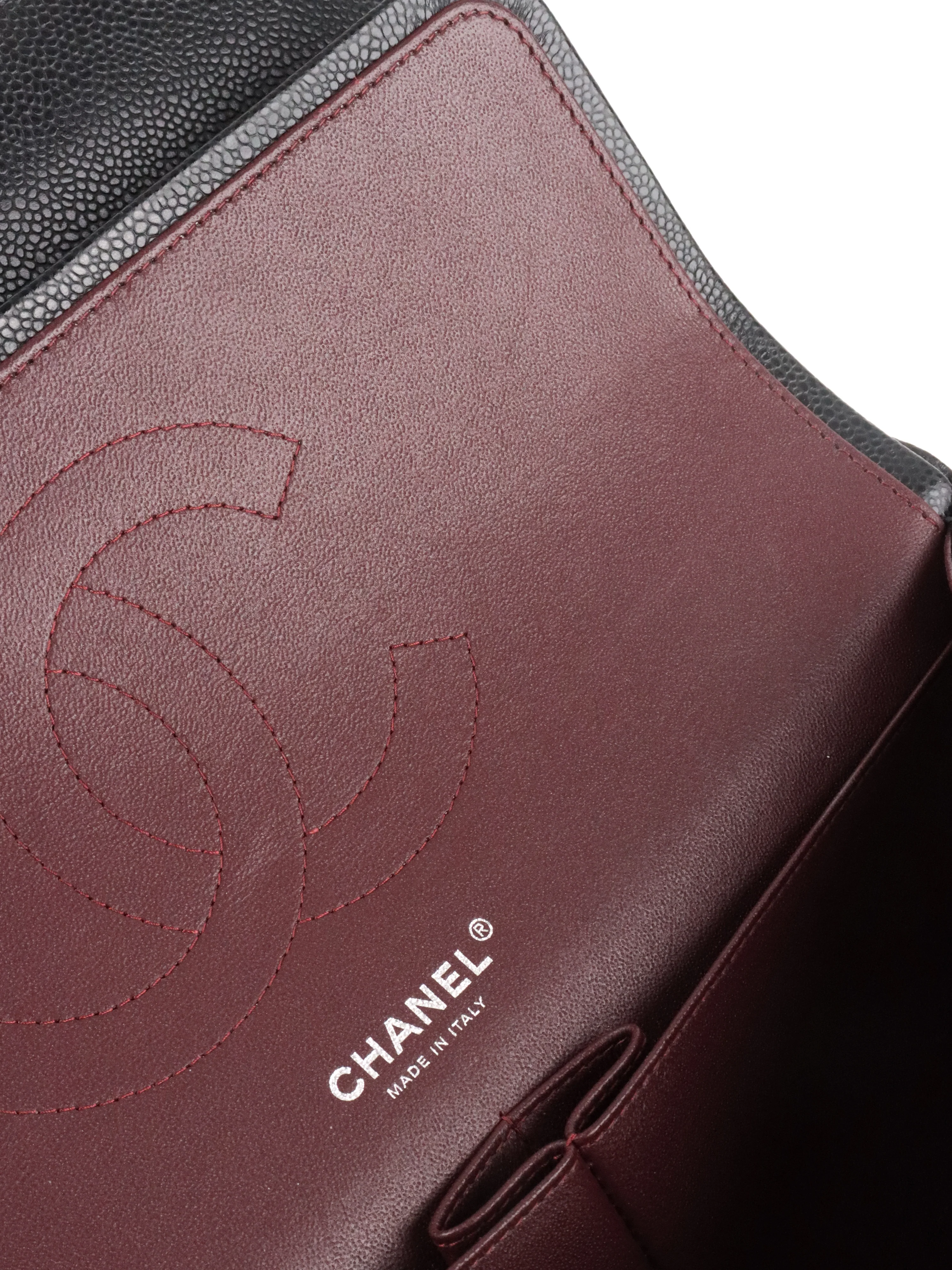 Chanel Black Caviar Jumbo Classic Flap SHW
