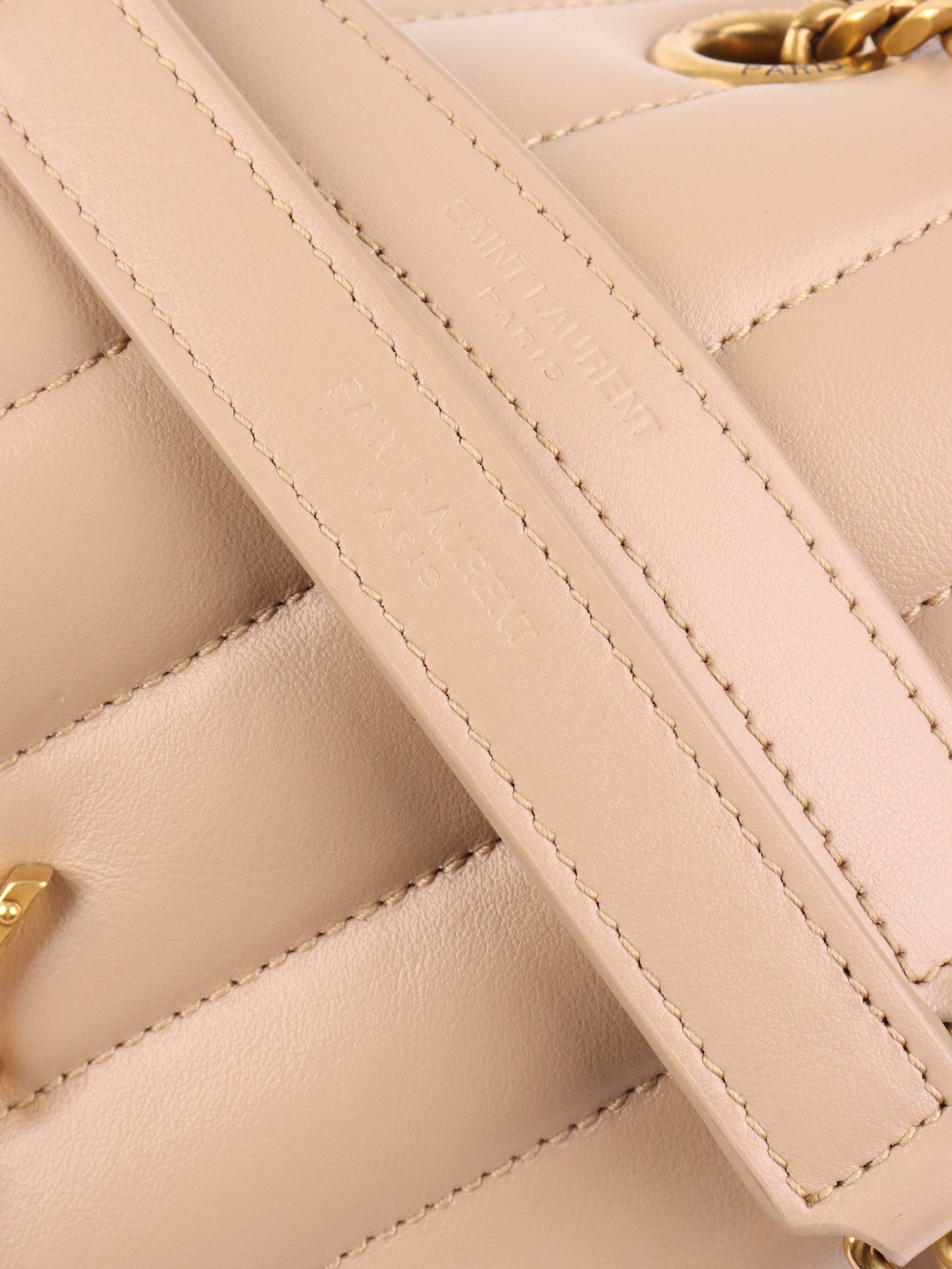 Saint Laurent Medium Beige Loulou Bag.