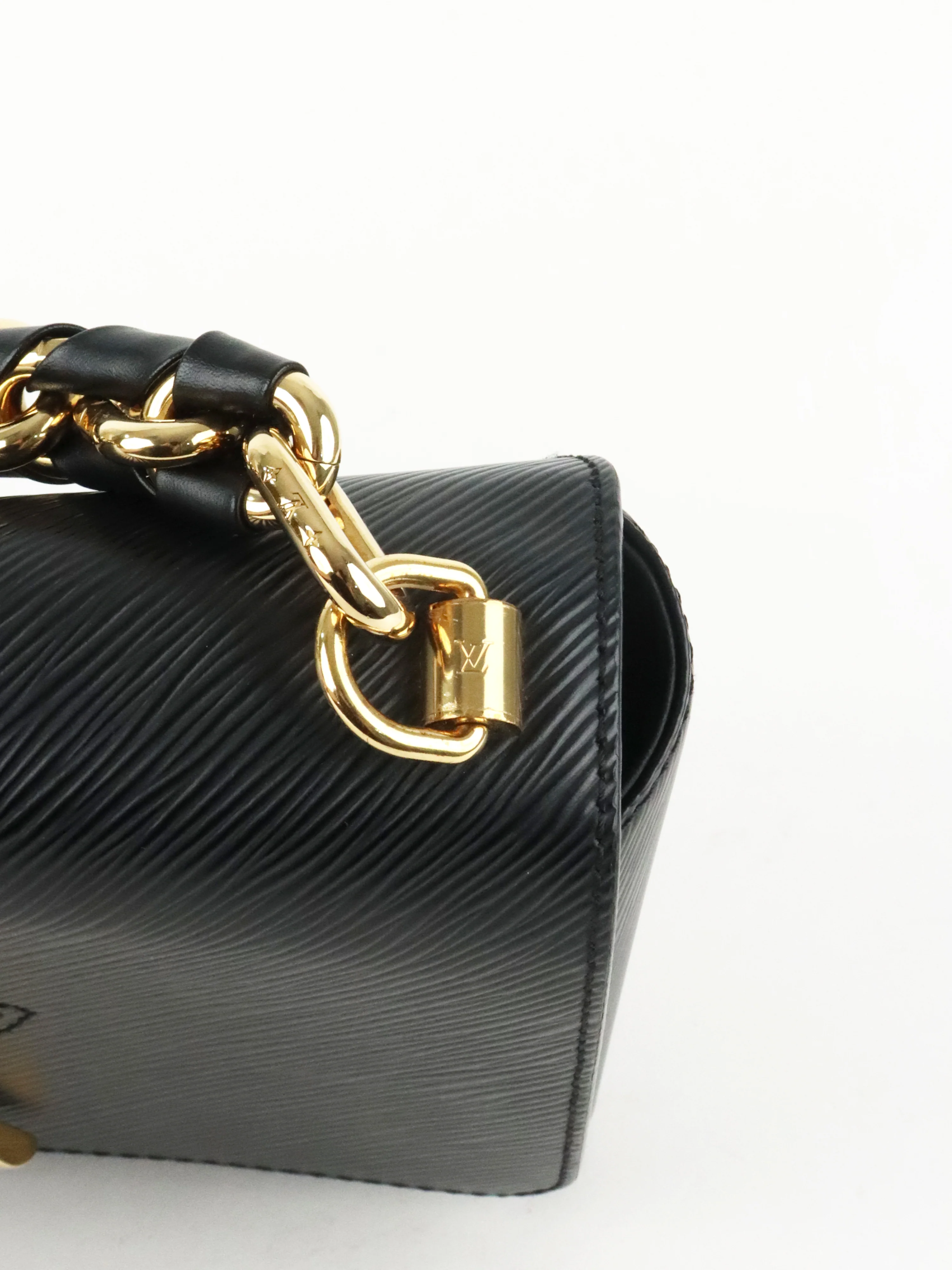Louis Vuitton Black Epi Twist MM Chain Handle Bag