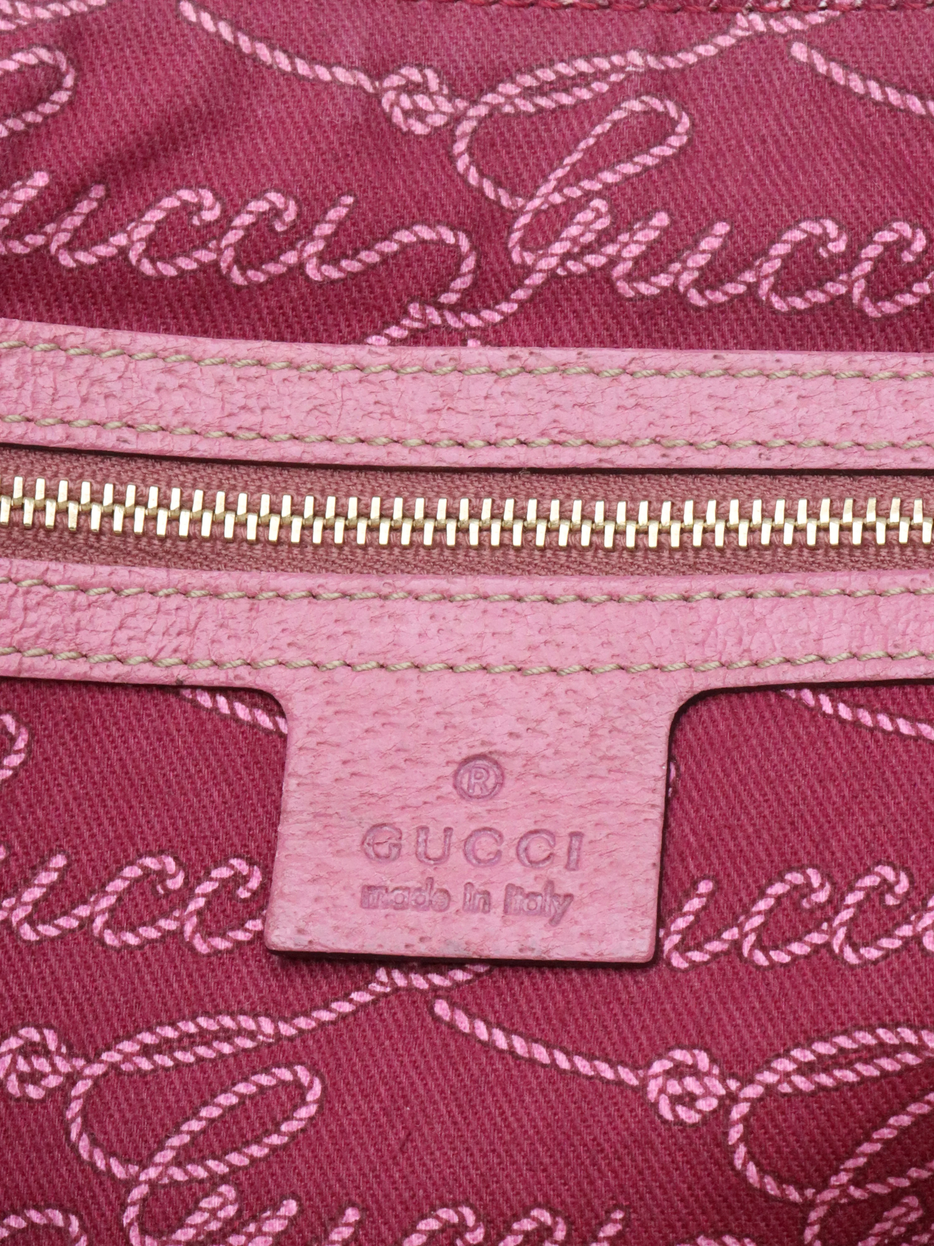 Gucci GG Ebony/Pink Charmy Boston Bag