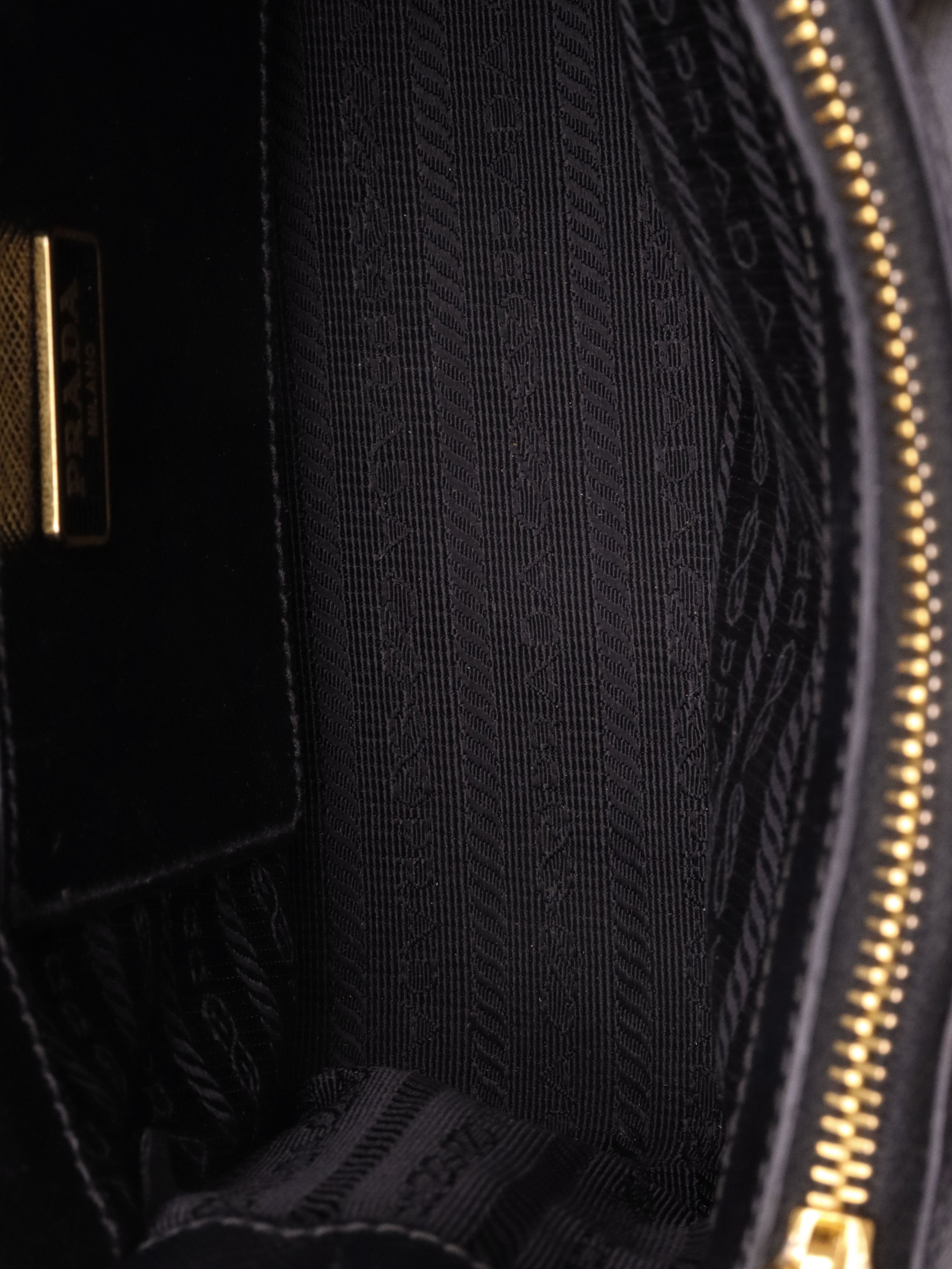 Prada Black Mini Galleria Patent Saffiano Bag