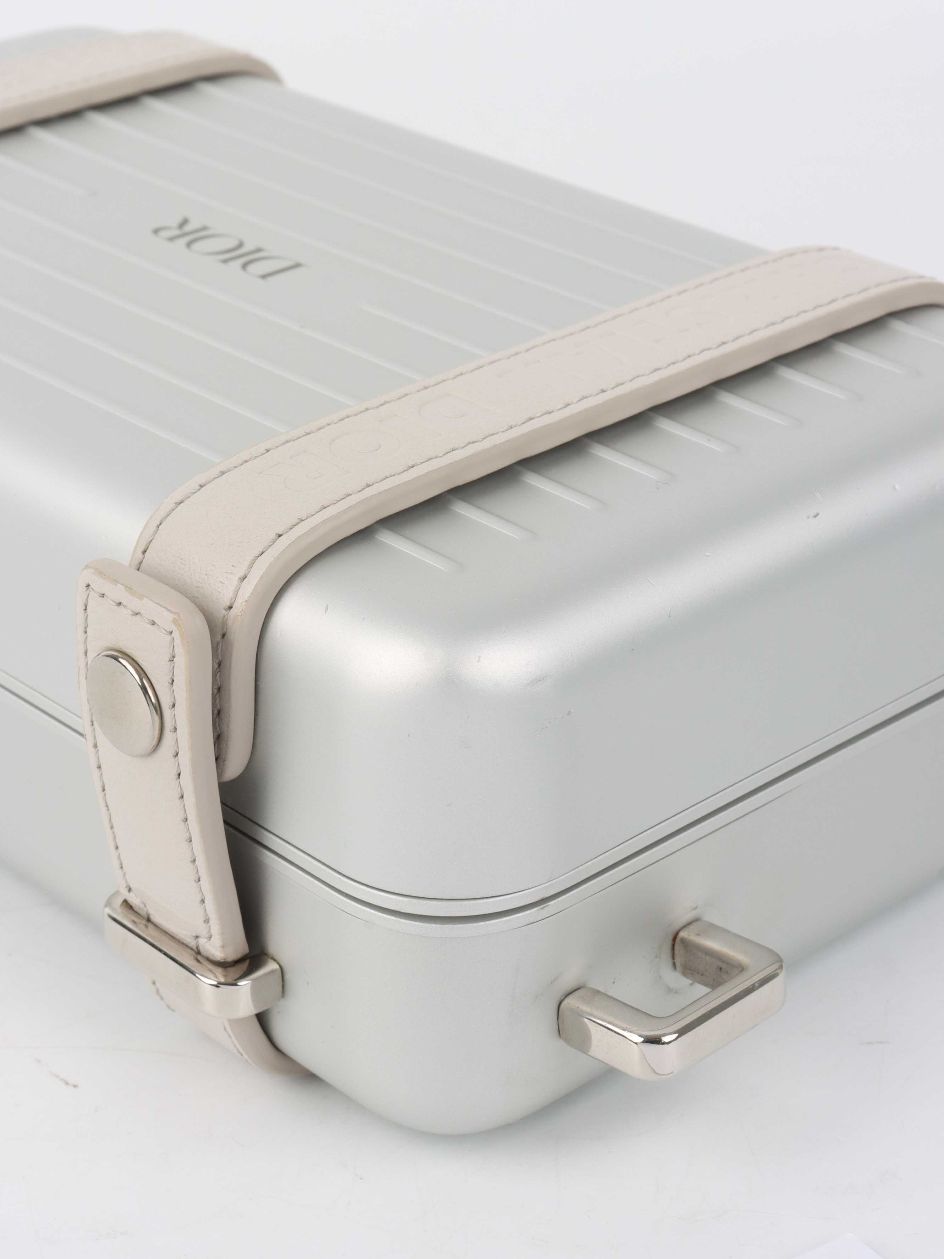 Dior x RIMOWA Silver Personal Clutch Case.