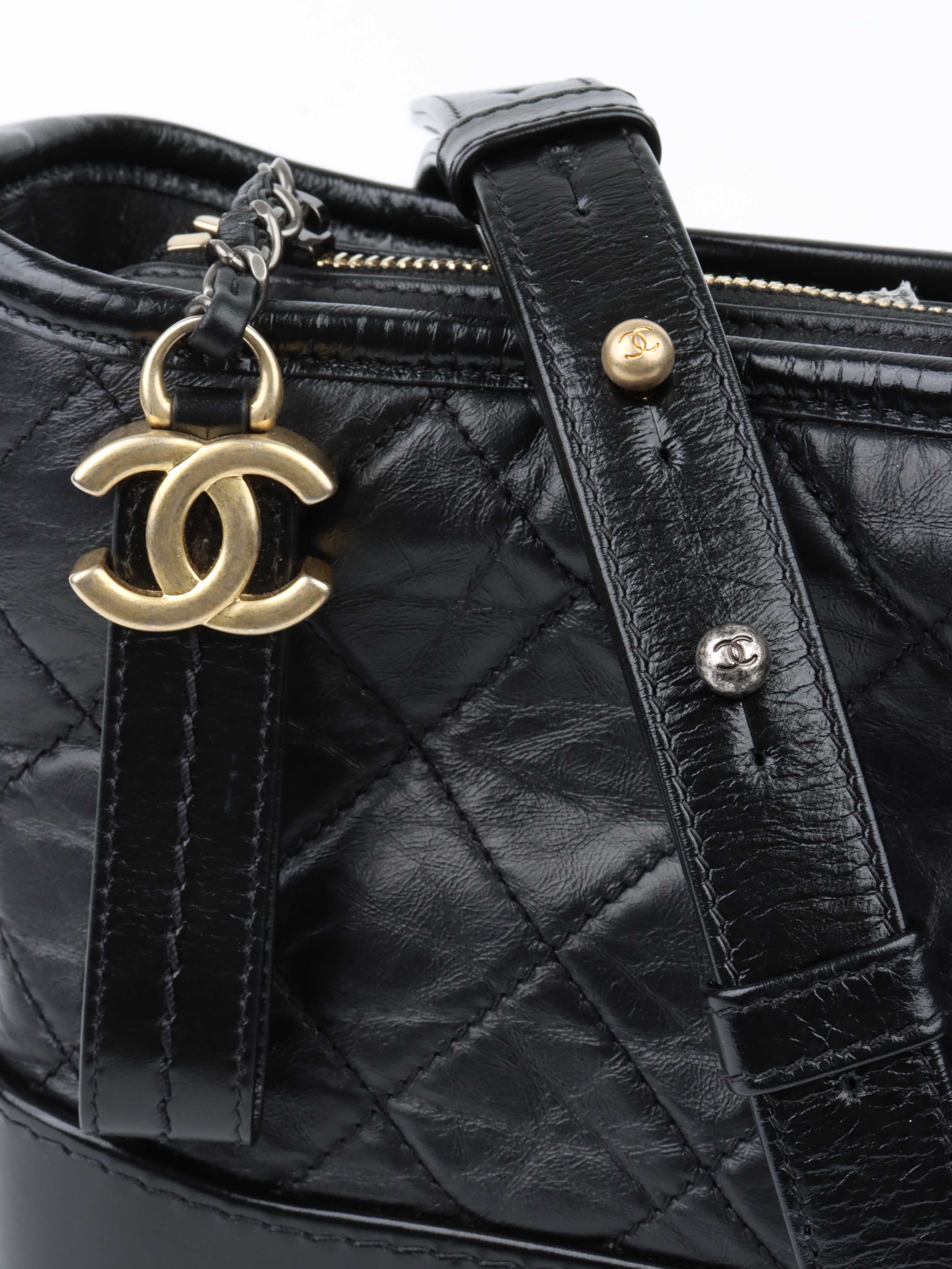 Chanel Small Black Gabrielle Shoulder Bag.