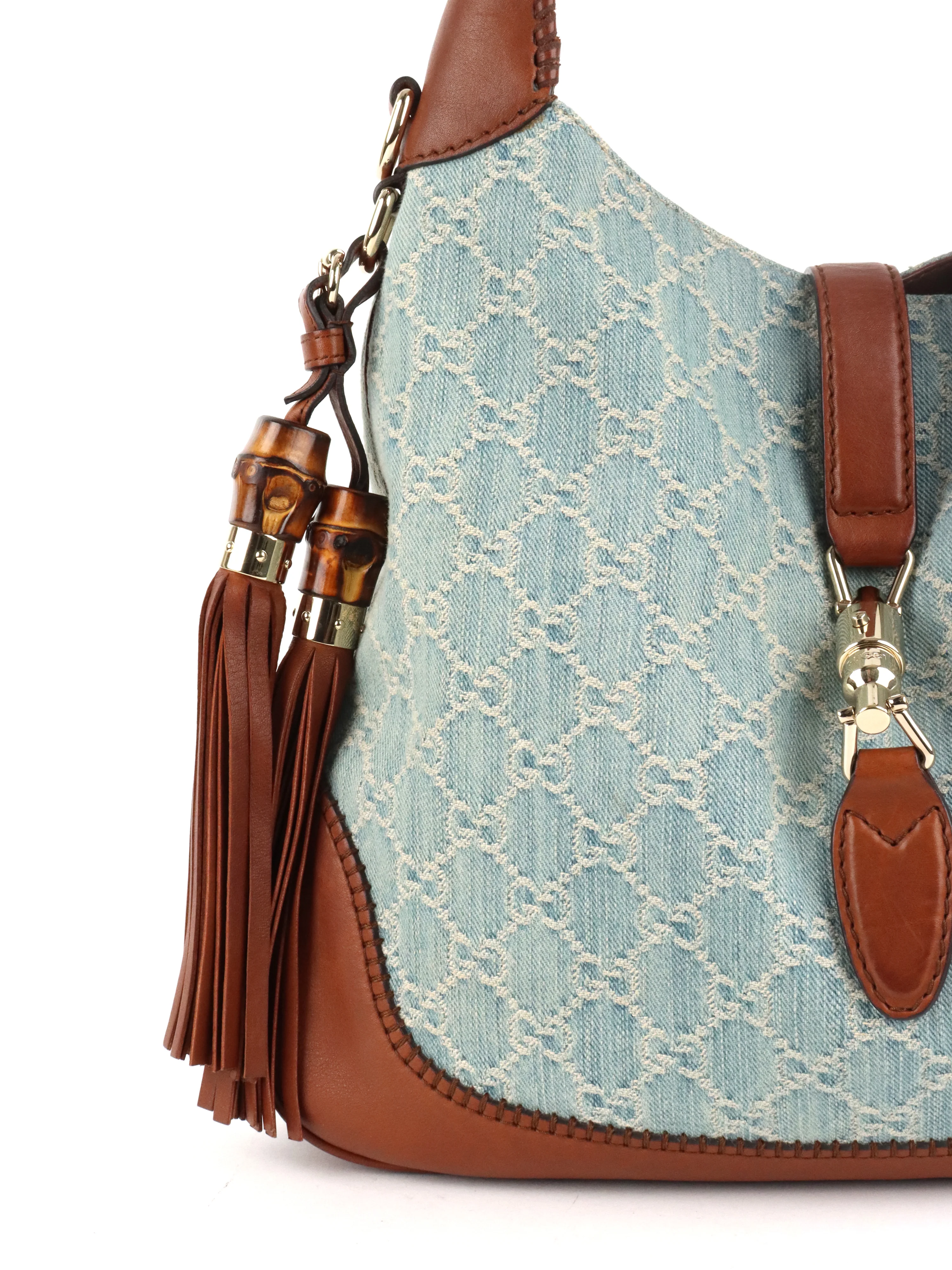 Gucci GG Denim New Jackie Medium Shoulder Bag