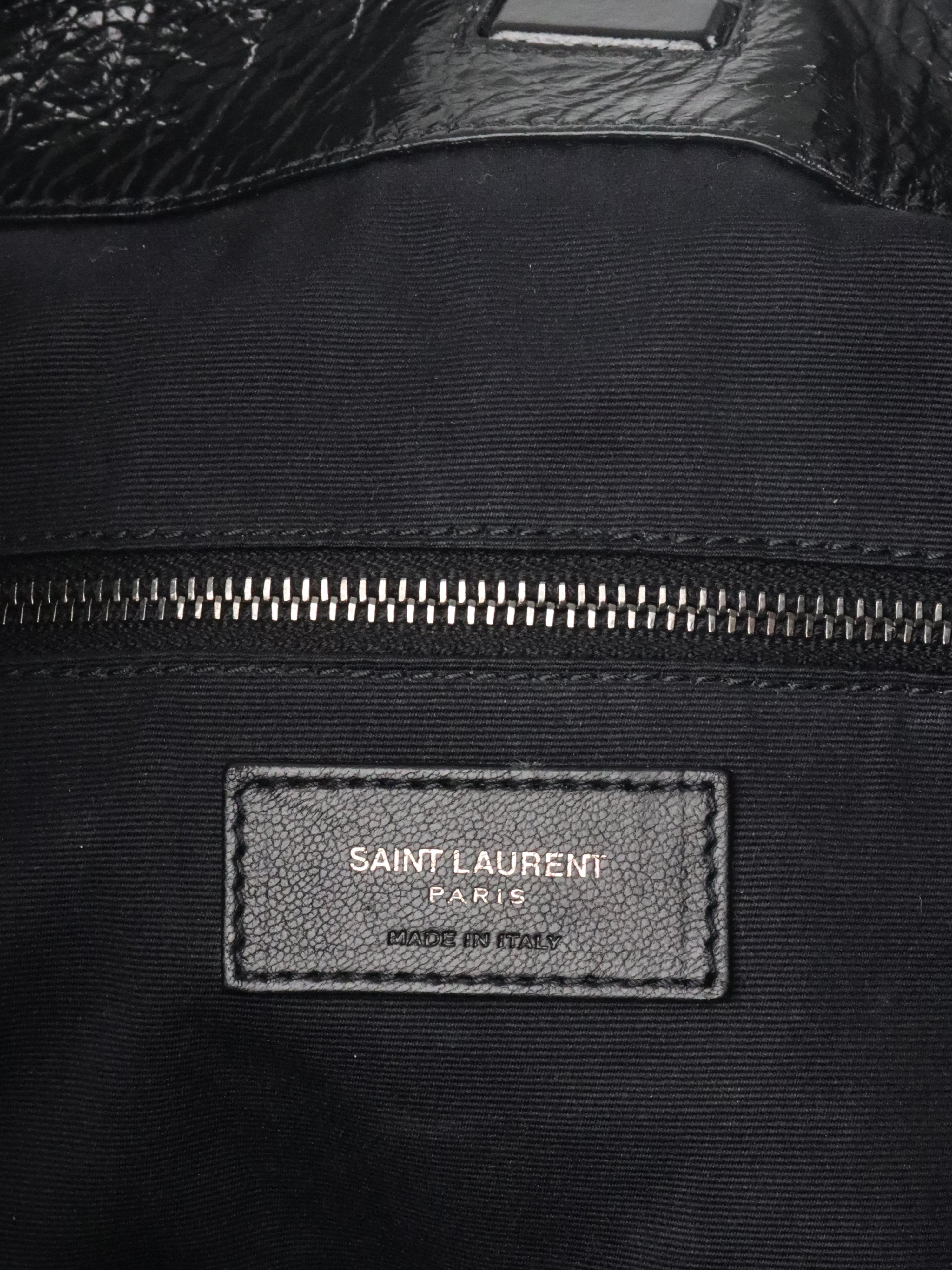 Saint Laurent Black Vintage Leather Niki Shopping Tote