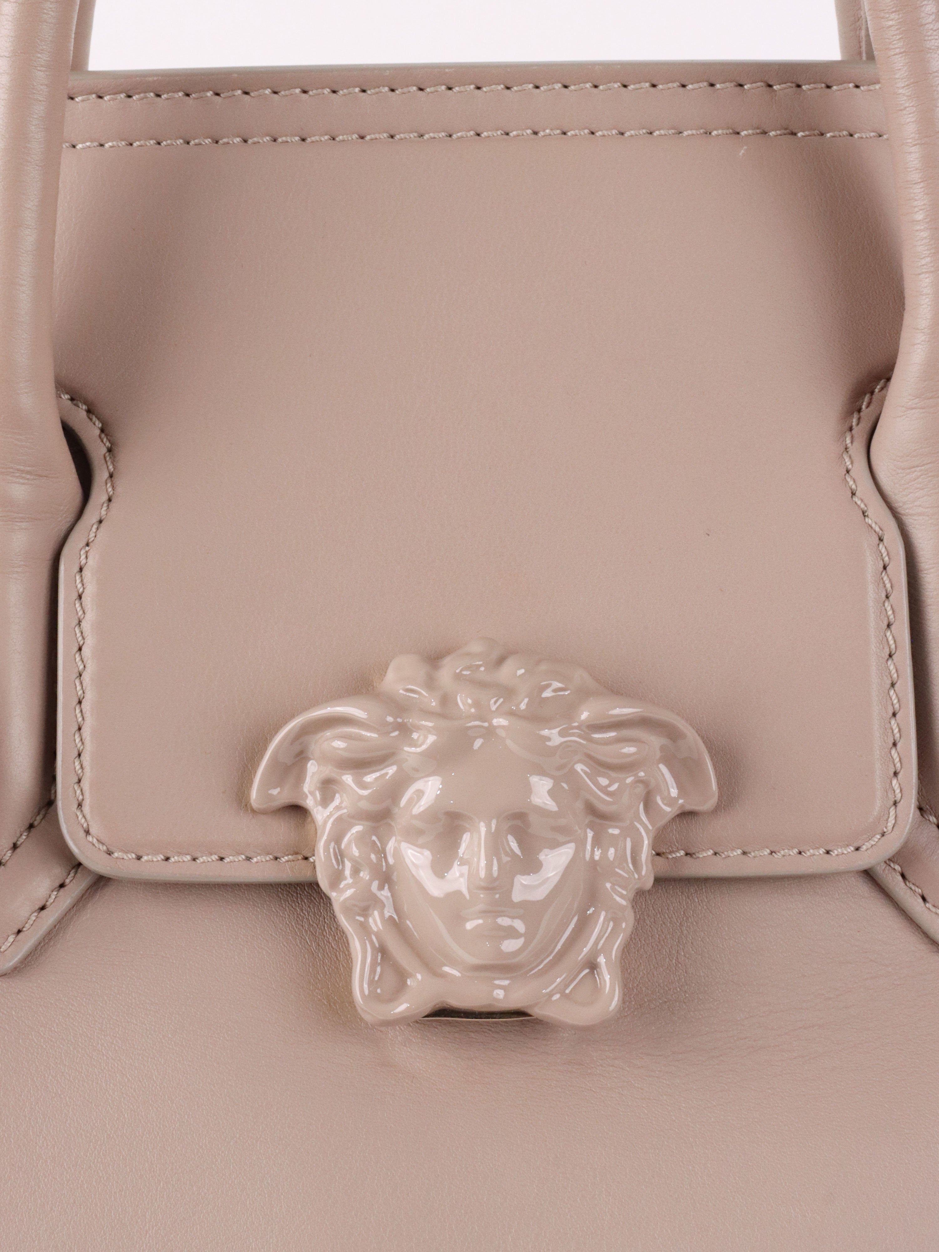 Versace Nude Leather Palazzo Empire Tote