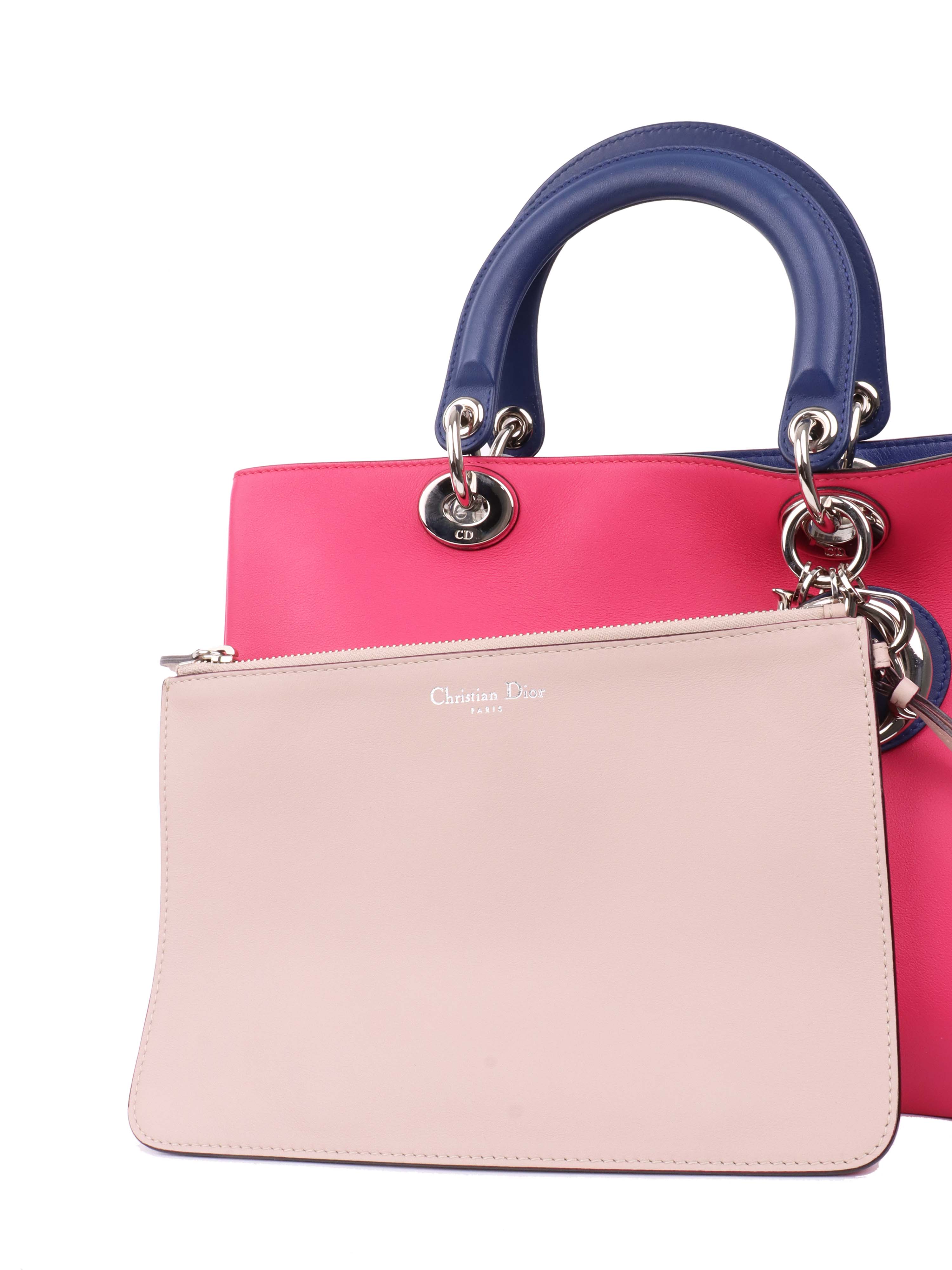 Dior Diorissimo Tri-Colour Leather Tote.