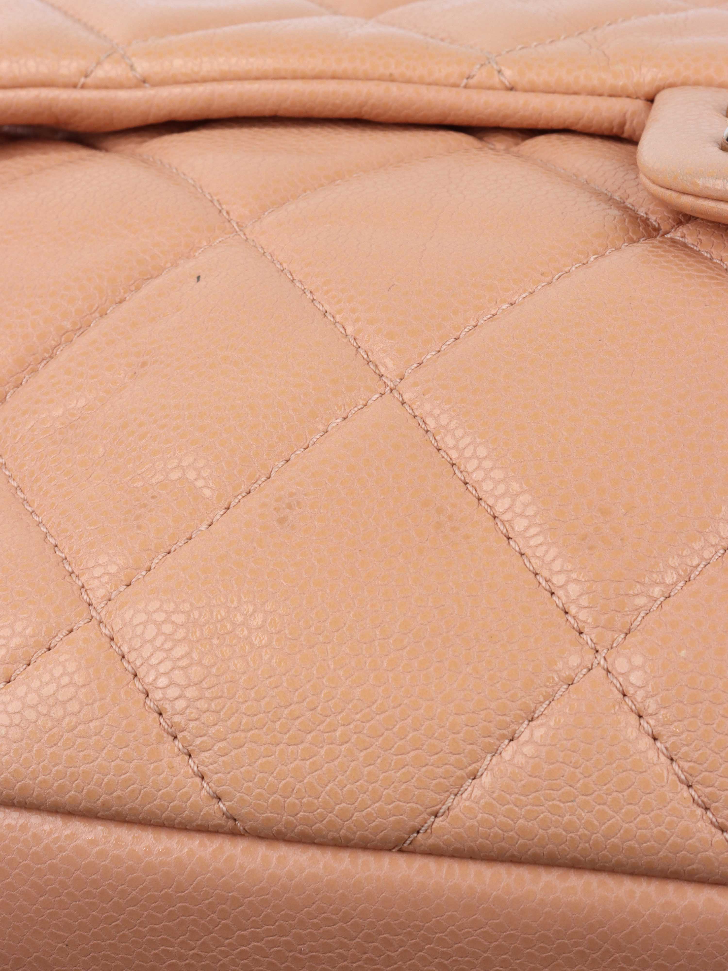 Chanel Patent Salmon Leather Shoulder Bag.