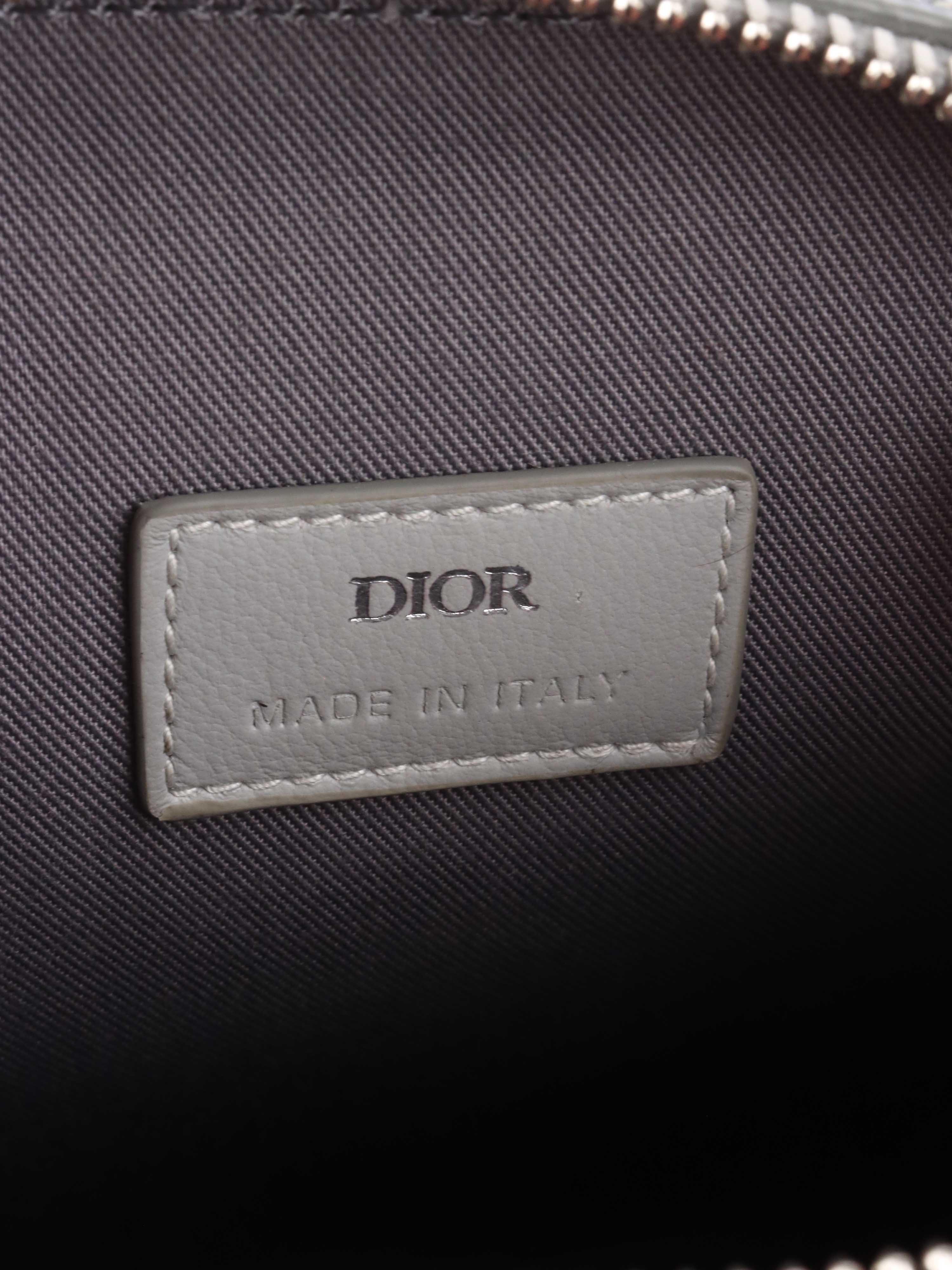 Dior Silver Hit The Road Vertical Crossbody Pouch.