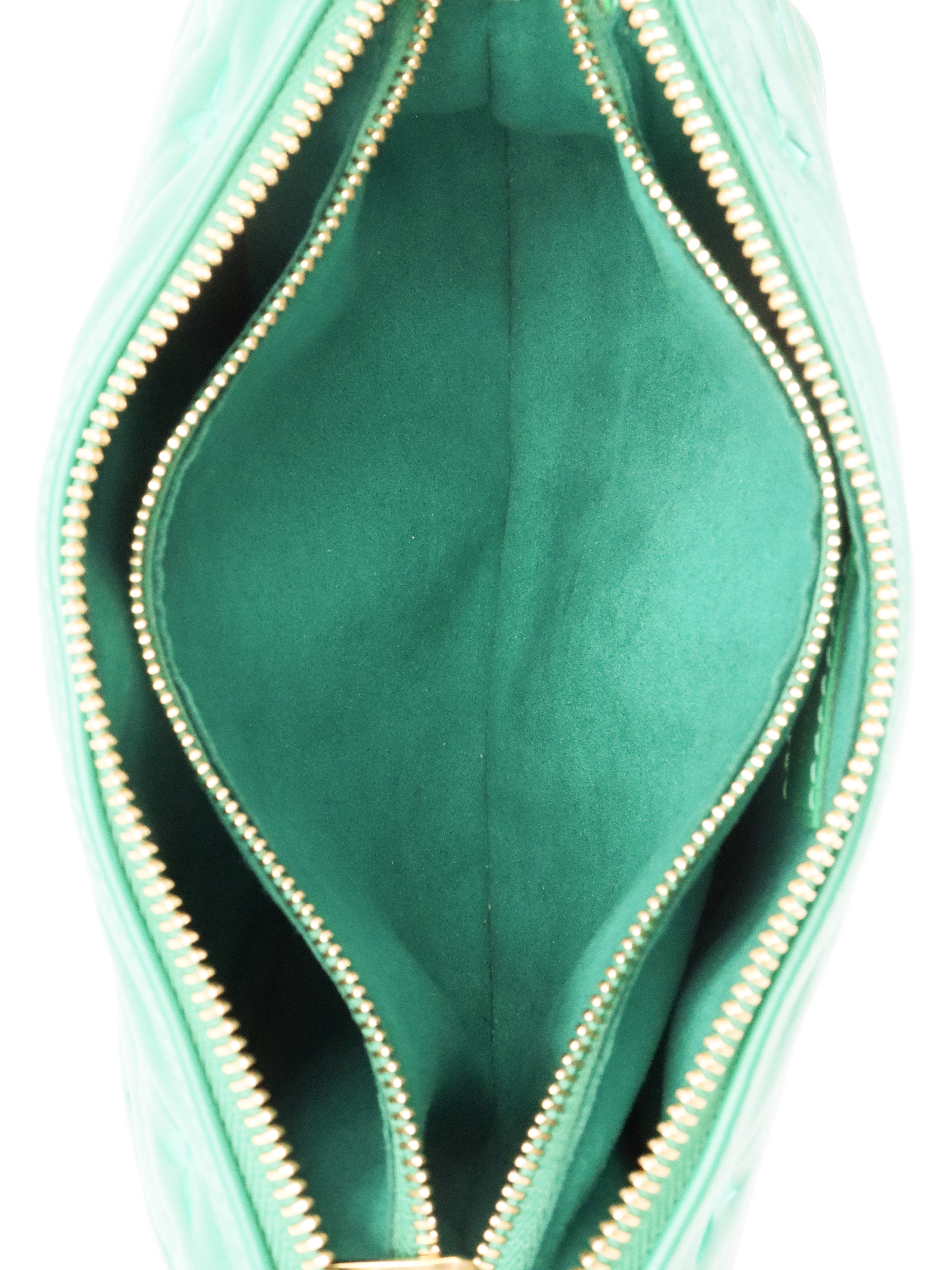Louis Vuitton Vert Green Monogram Embossed Puffy Coussin BB Bag GHW