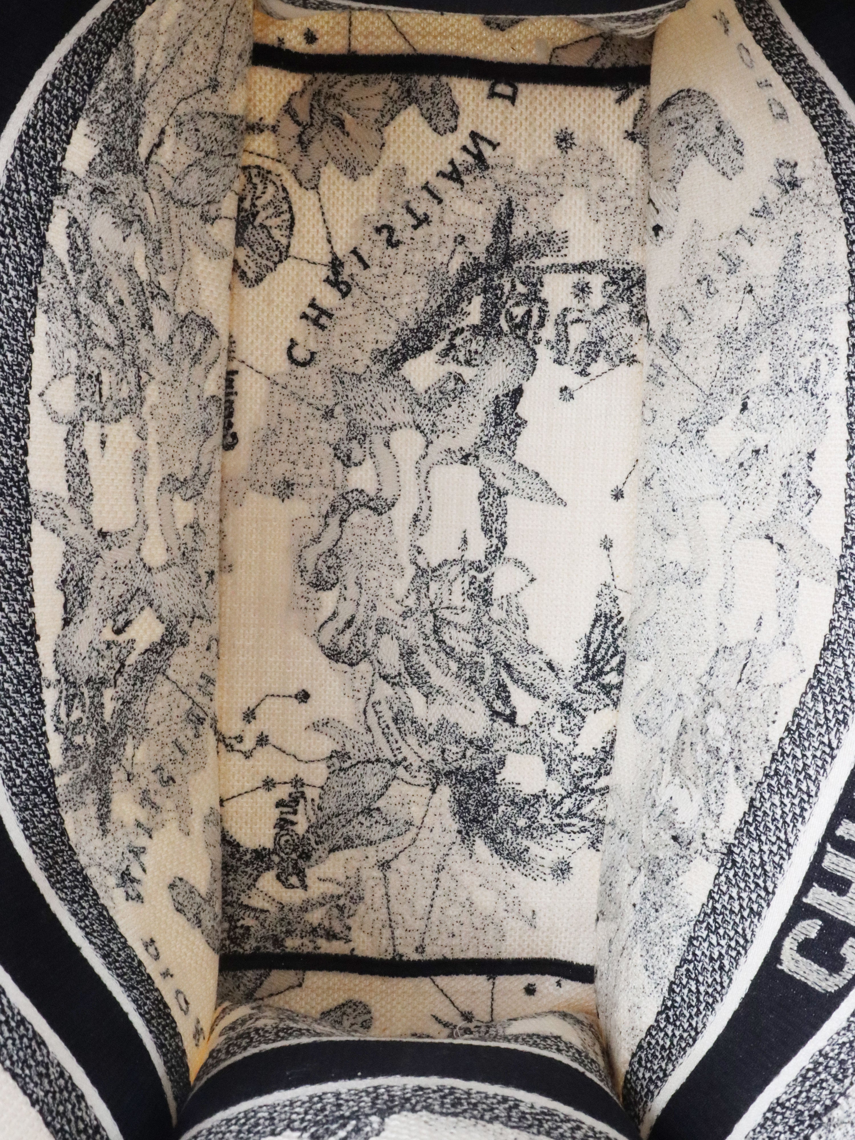 Dior Latte and Black Zodiac Medium Book Tote