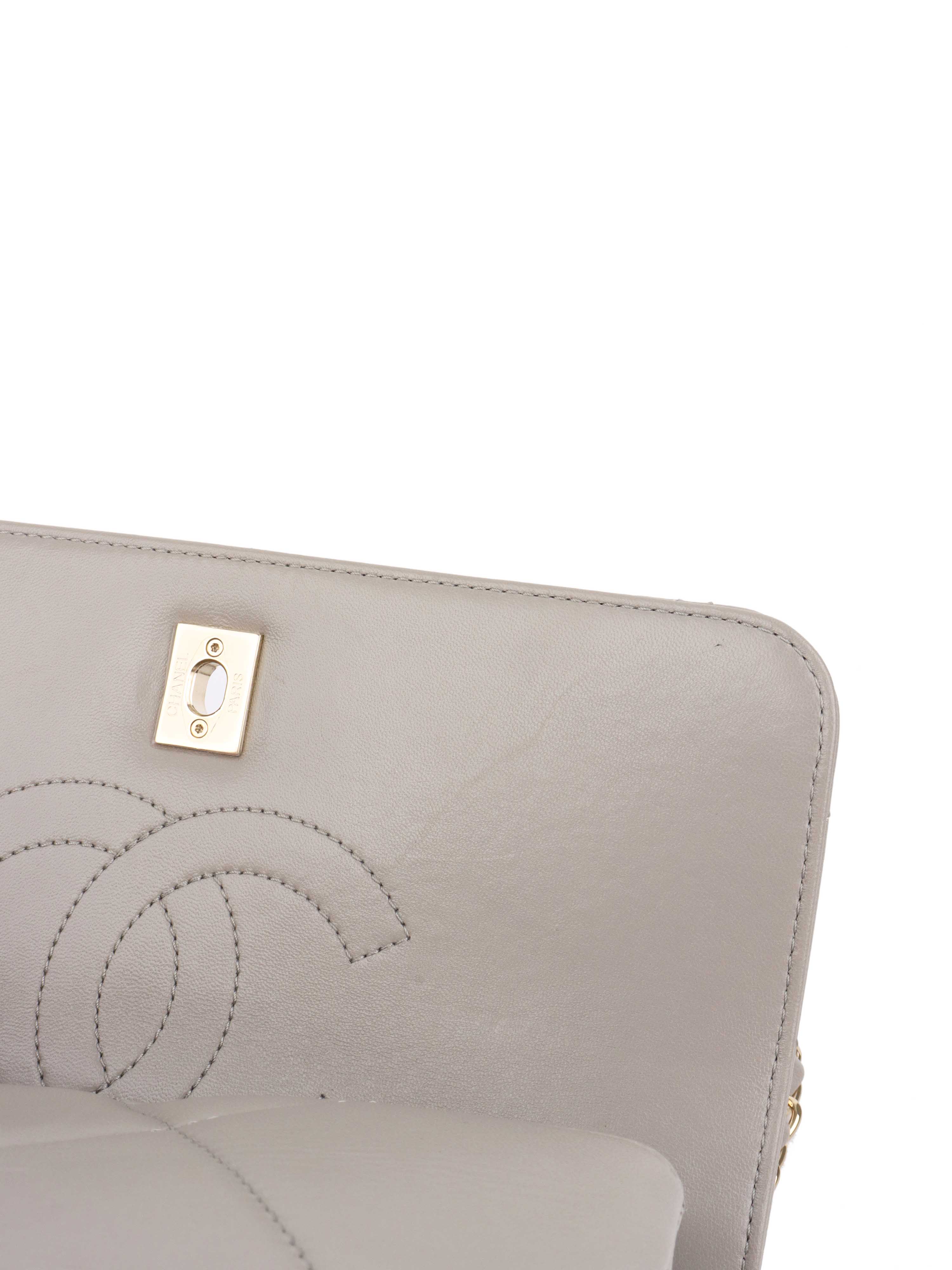 Chanel Pale Grey Trendy Bag.