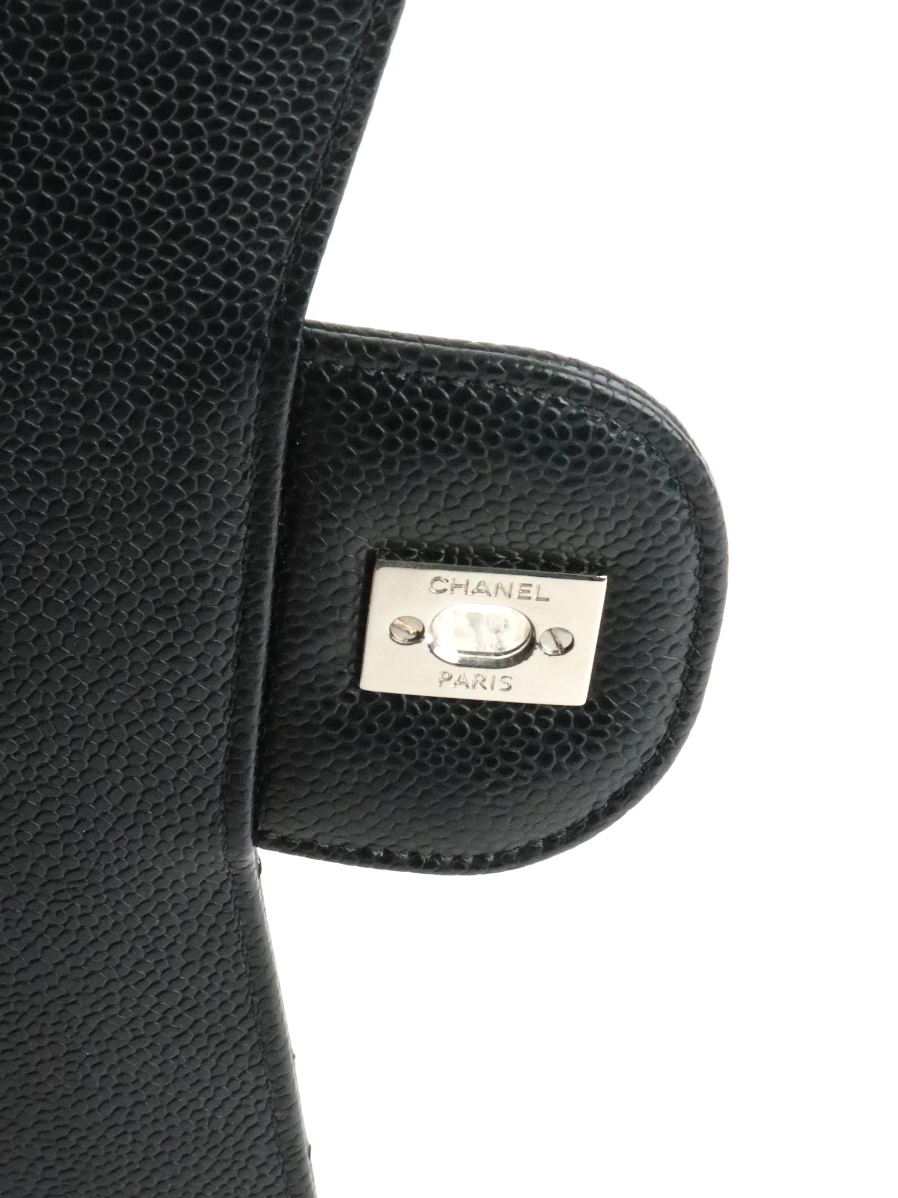 Chanel Black Caviar Jumbo Classic Flap SHW