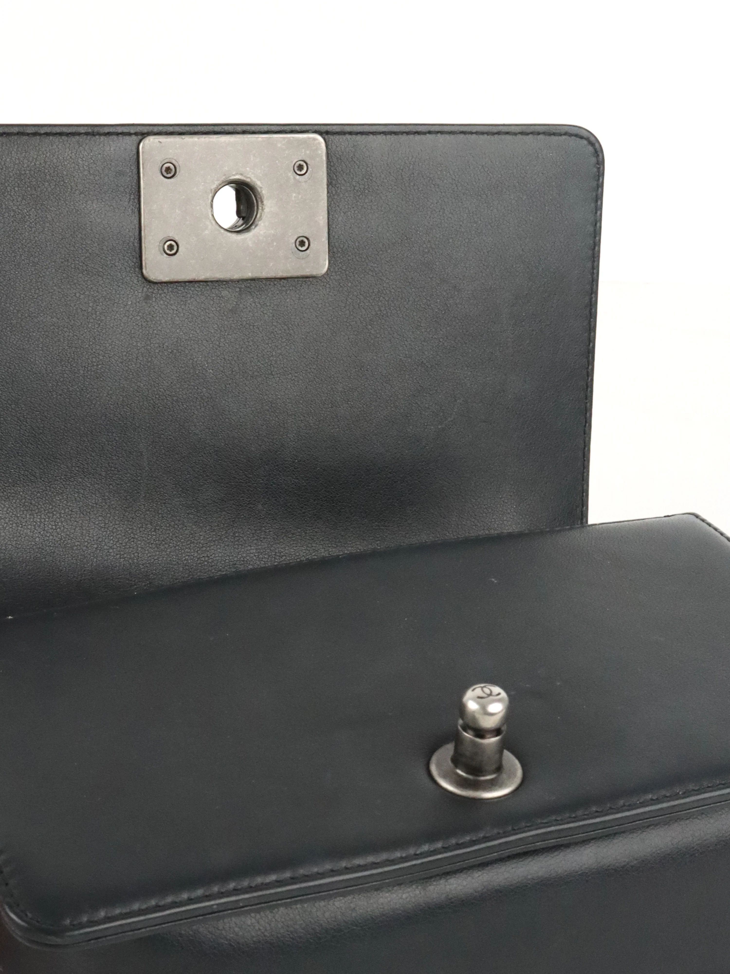 Chanel Small Black Lambskin Boy Bag