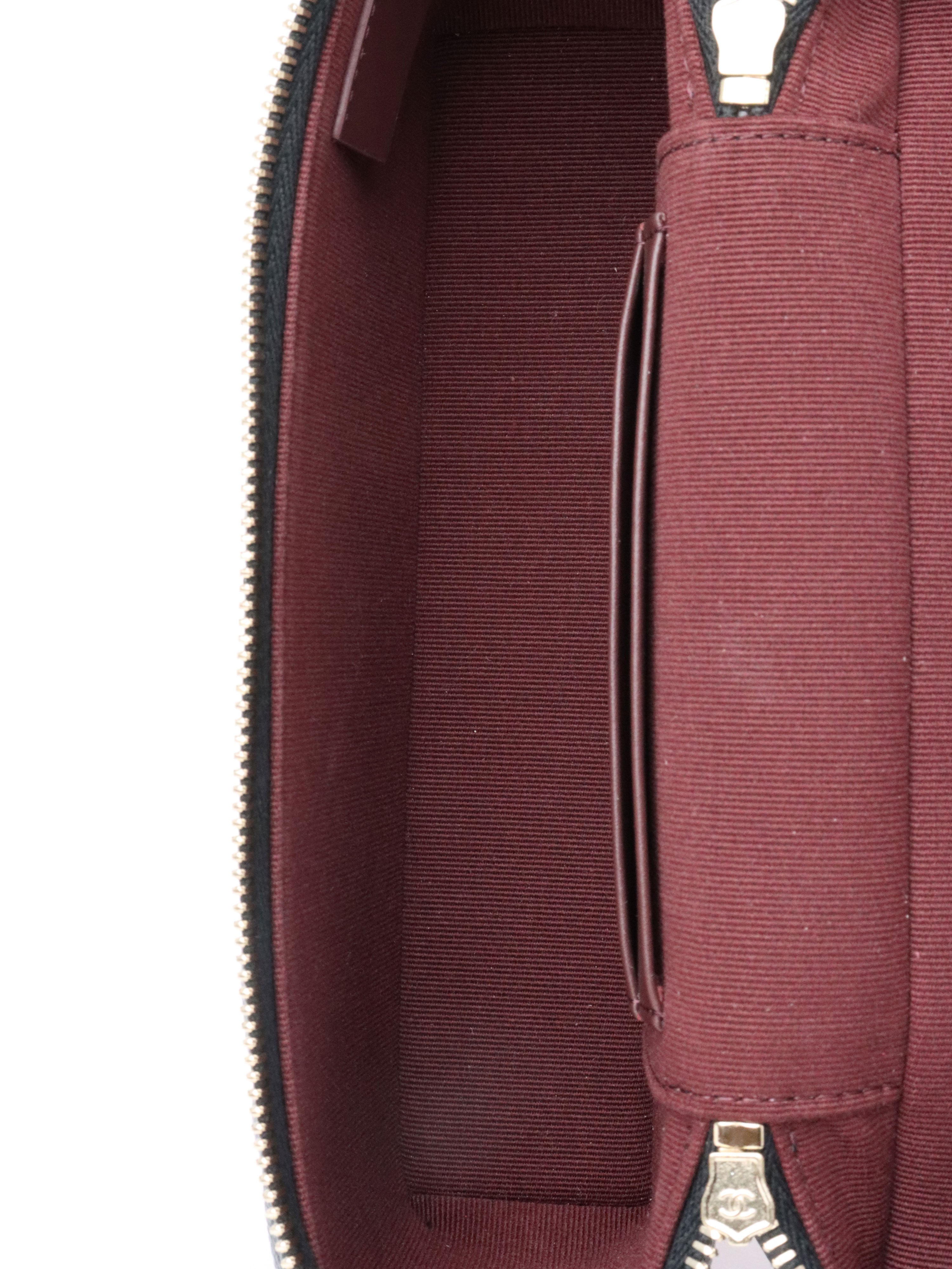 Chanel Black Caviar Classic Vanity With Chain