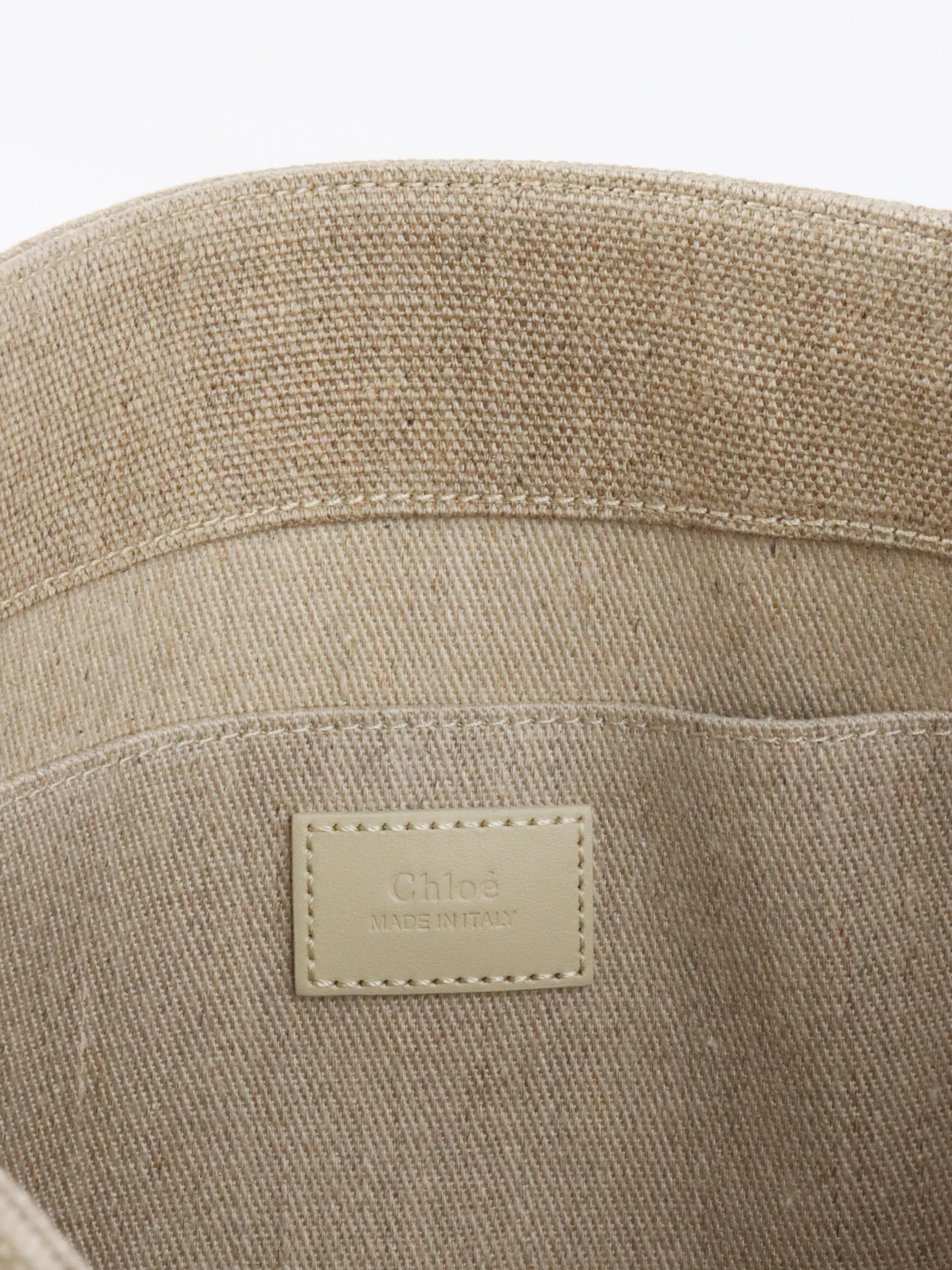 Chloe Medium Cloudy Cream Woody Tote Bag