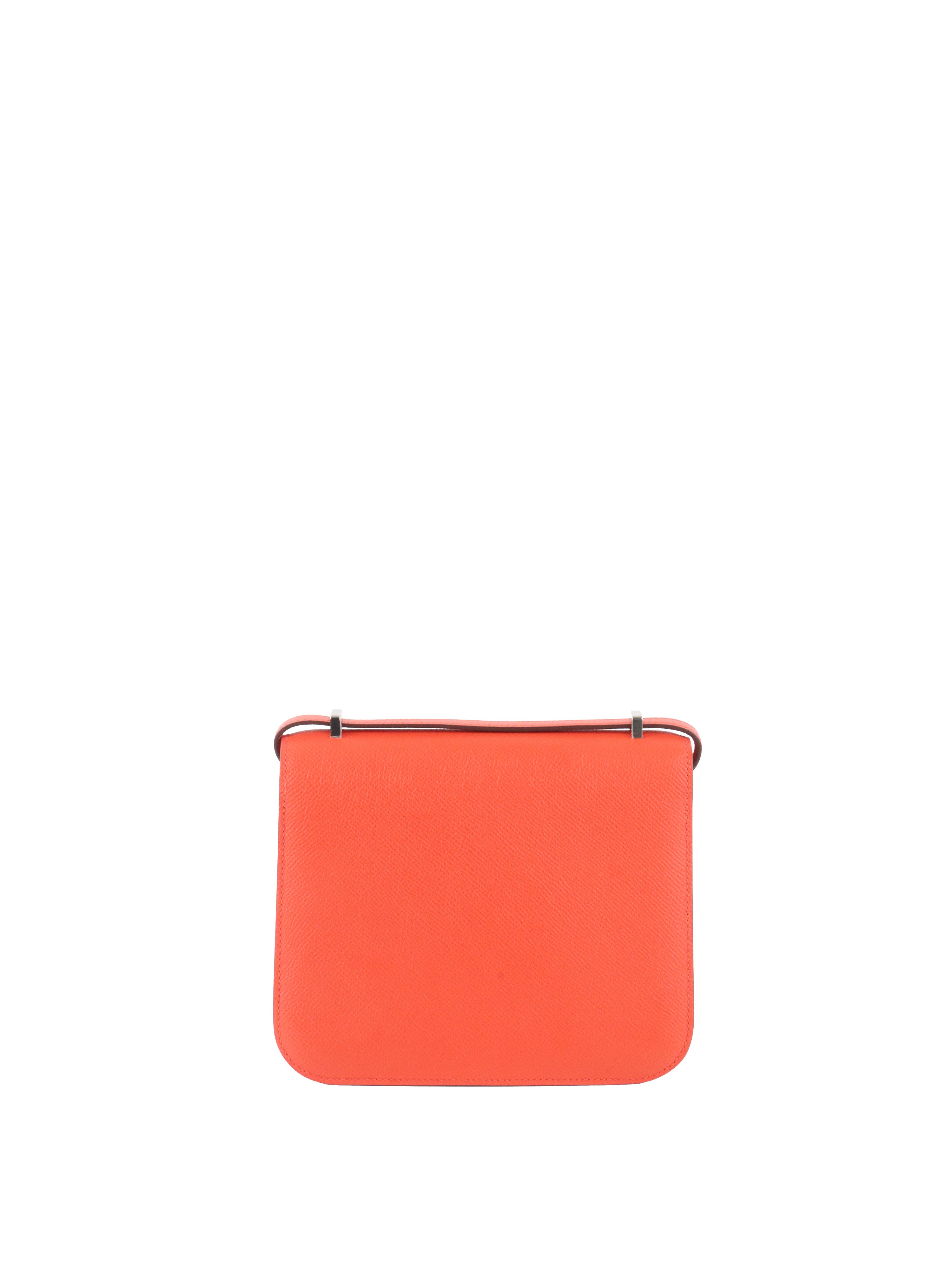 Hermes Constance 18 Epsom Sanguine Enamel and Palladium Hardware