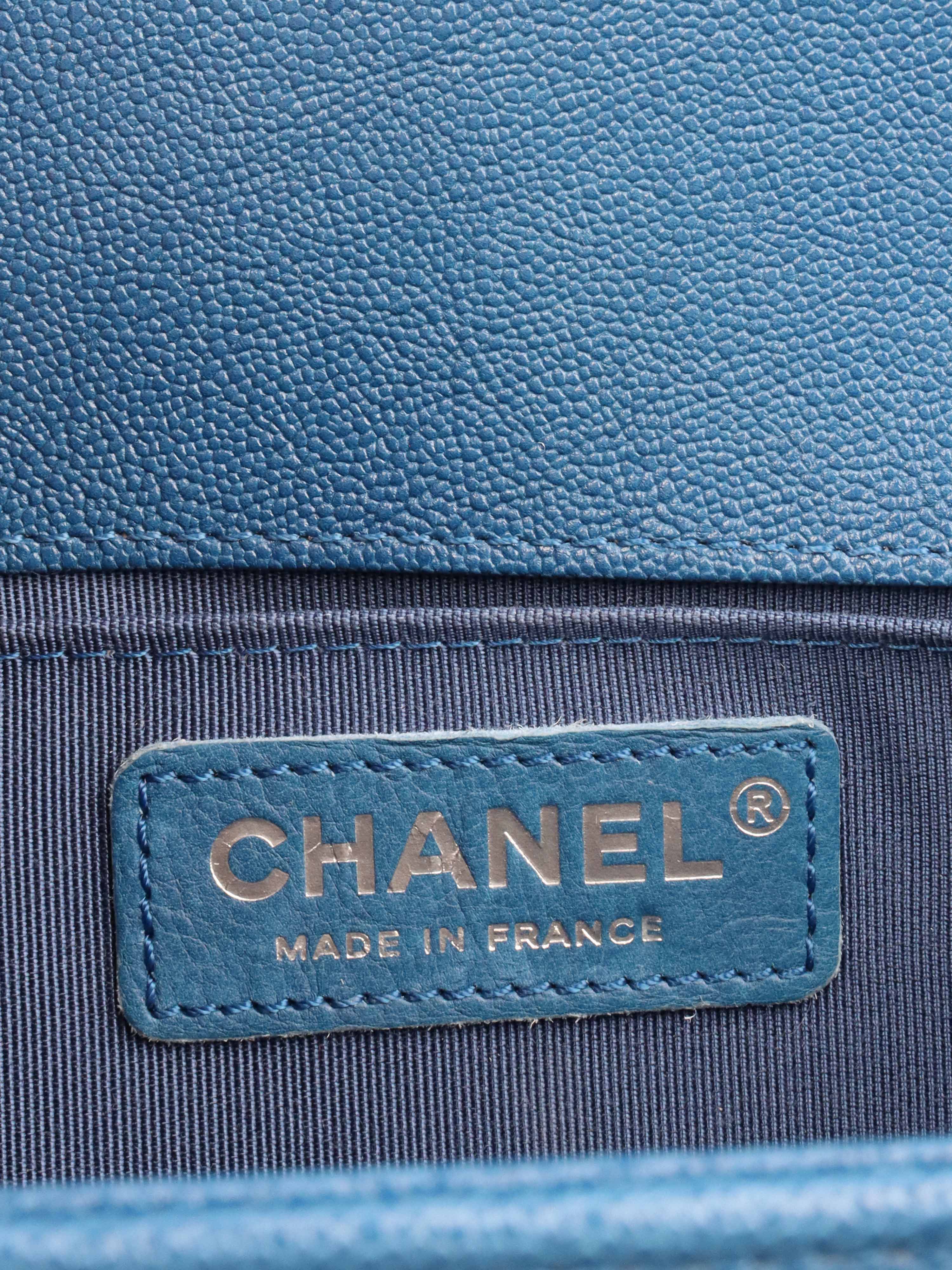 Chanel Blue Small Boy Bag.