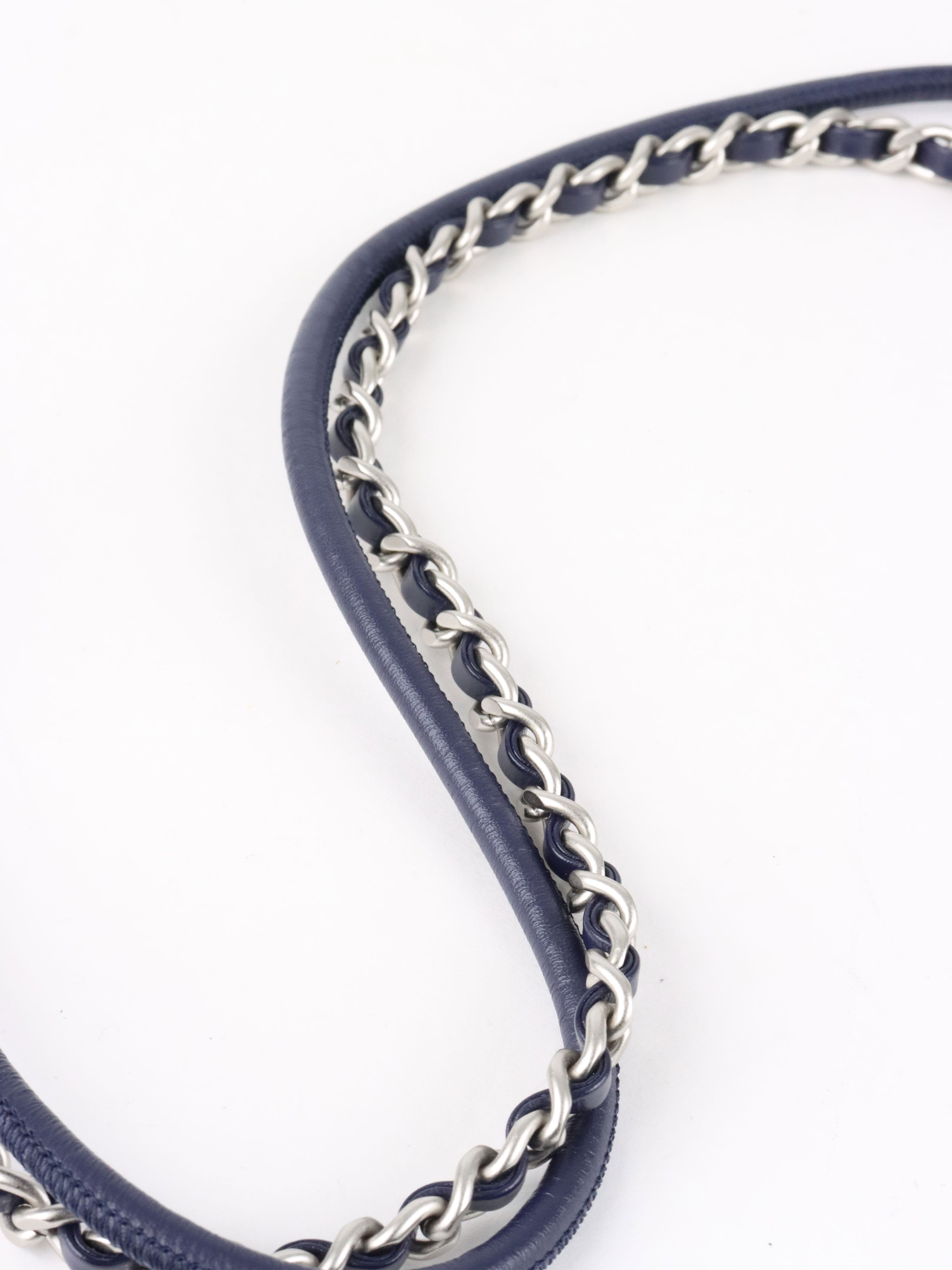 Chanel Mini 22 Navy Shiny Calfskin Quilted Bag