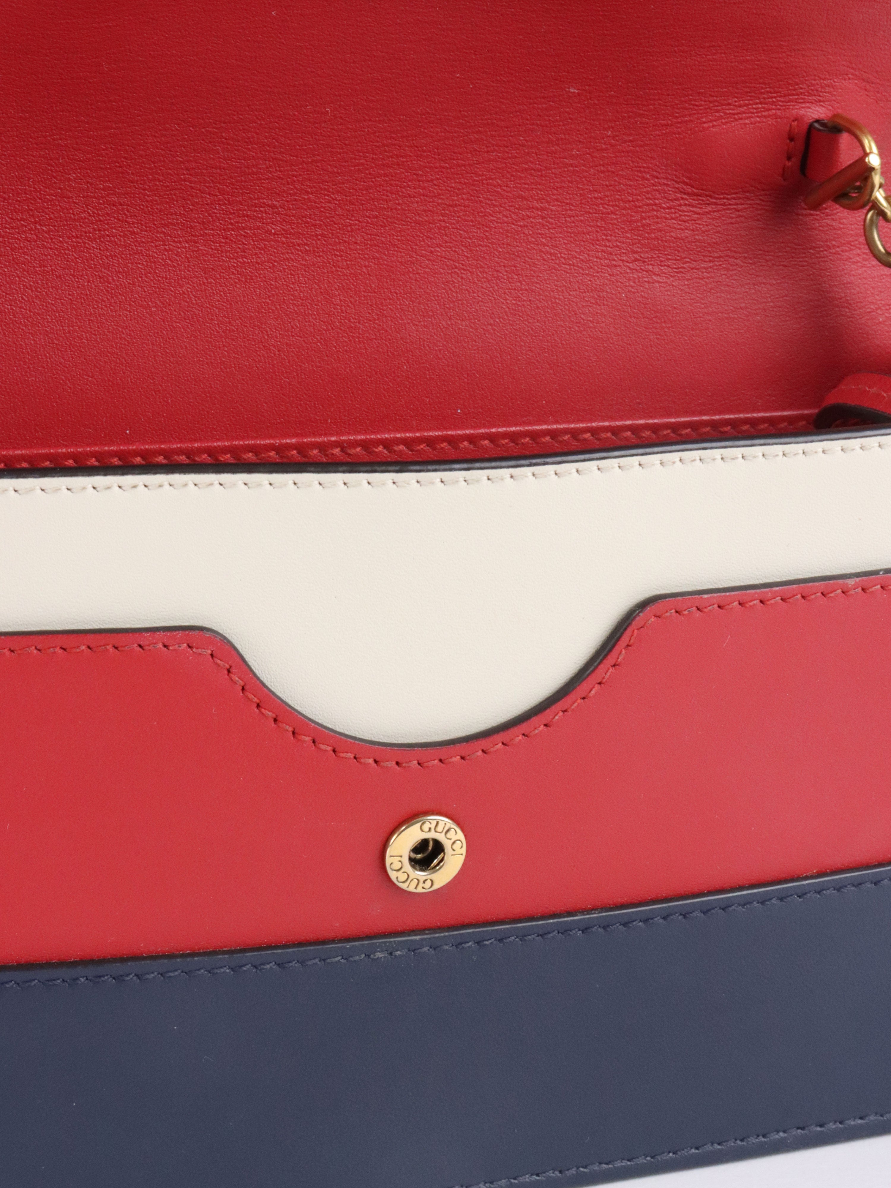 Gucci Tri-color Queen Margaret Wallet on Chain