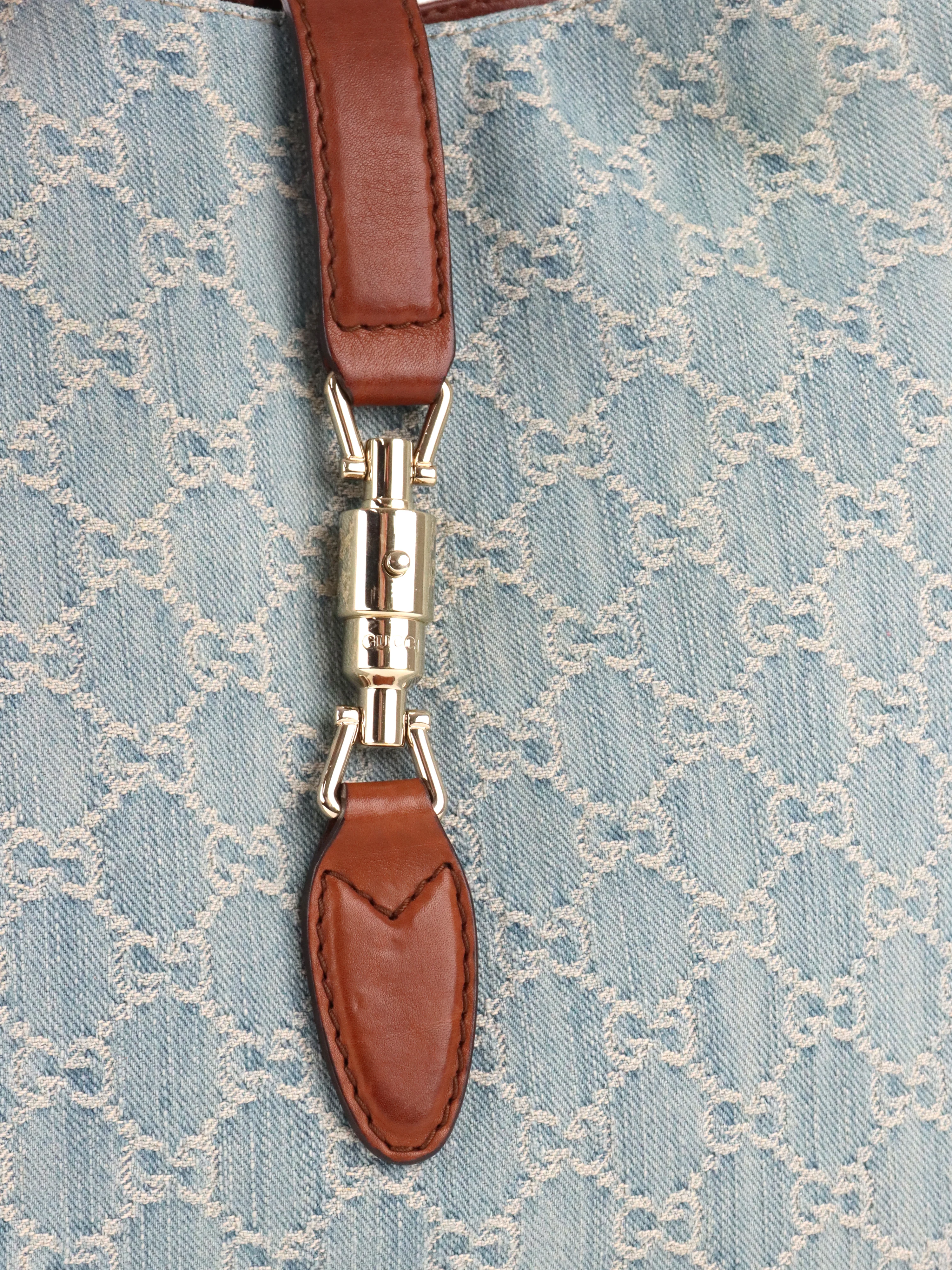 Gucci GG Denim New Jackie Medium Shoulder Bag