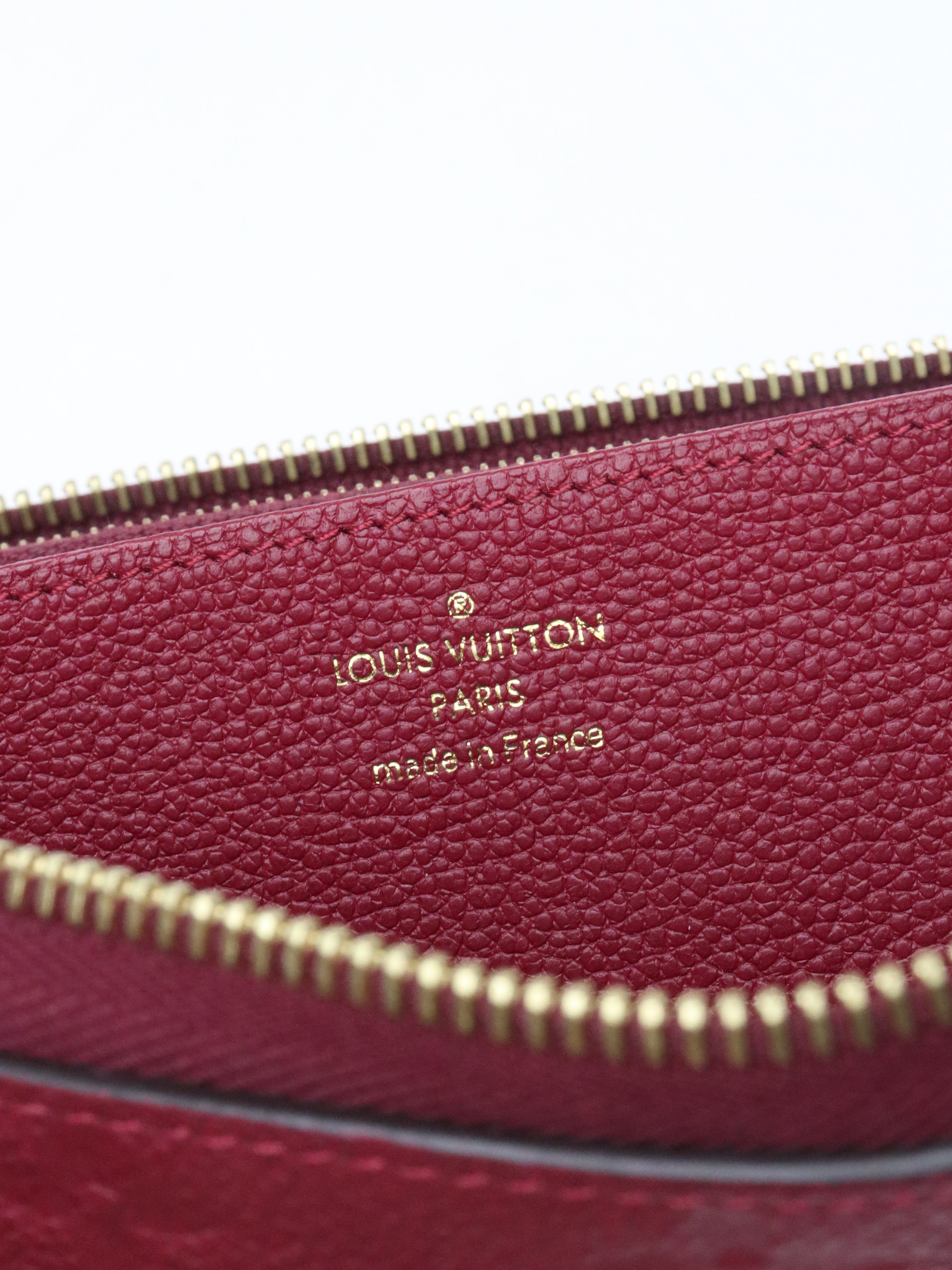 Louis Vuitton Rouge Grenat Monogram Empreinte Zippy Wallet