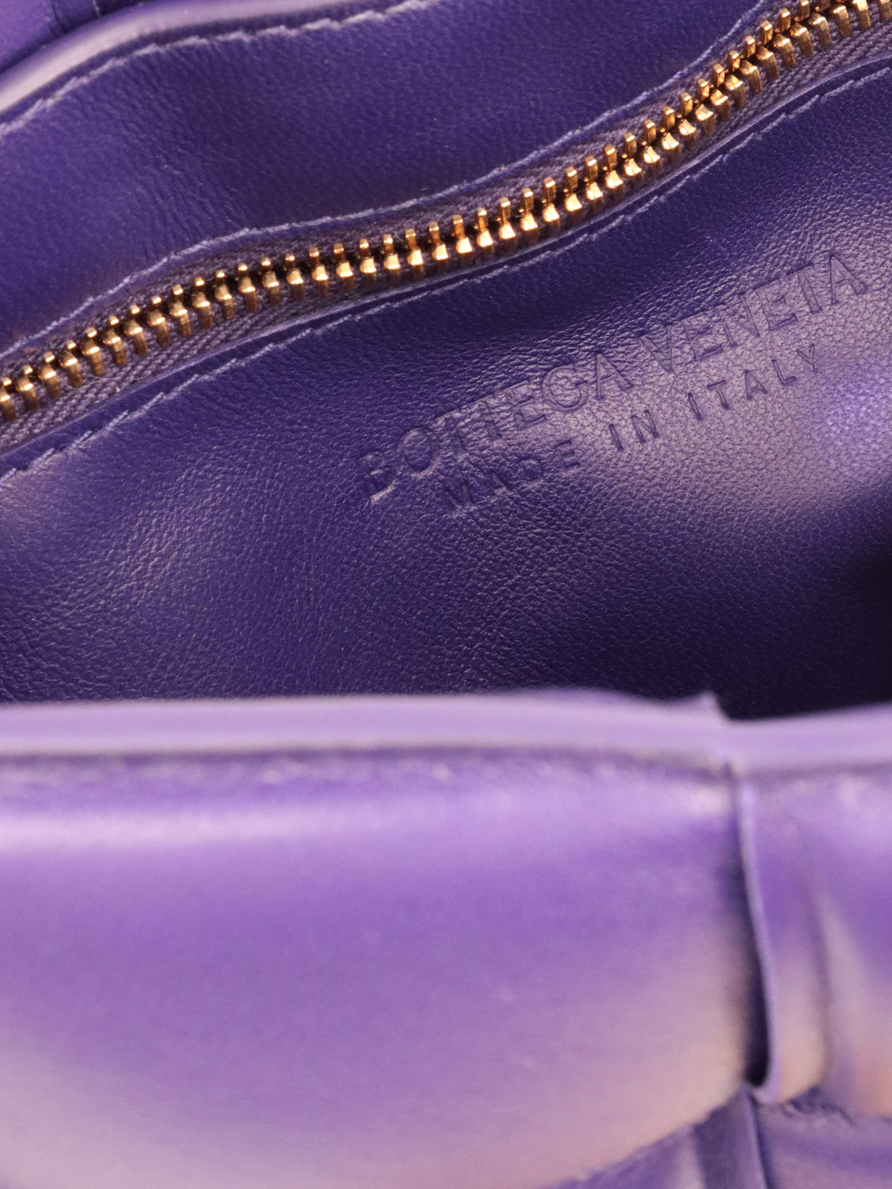 Bottega Veneta Purple Padded Chain Casette Bag.