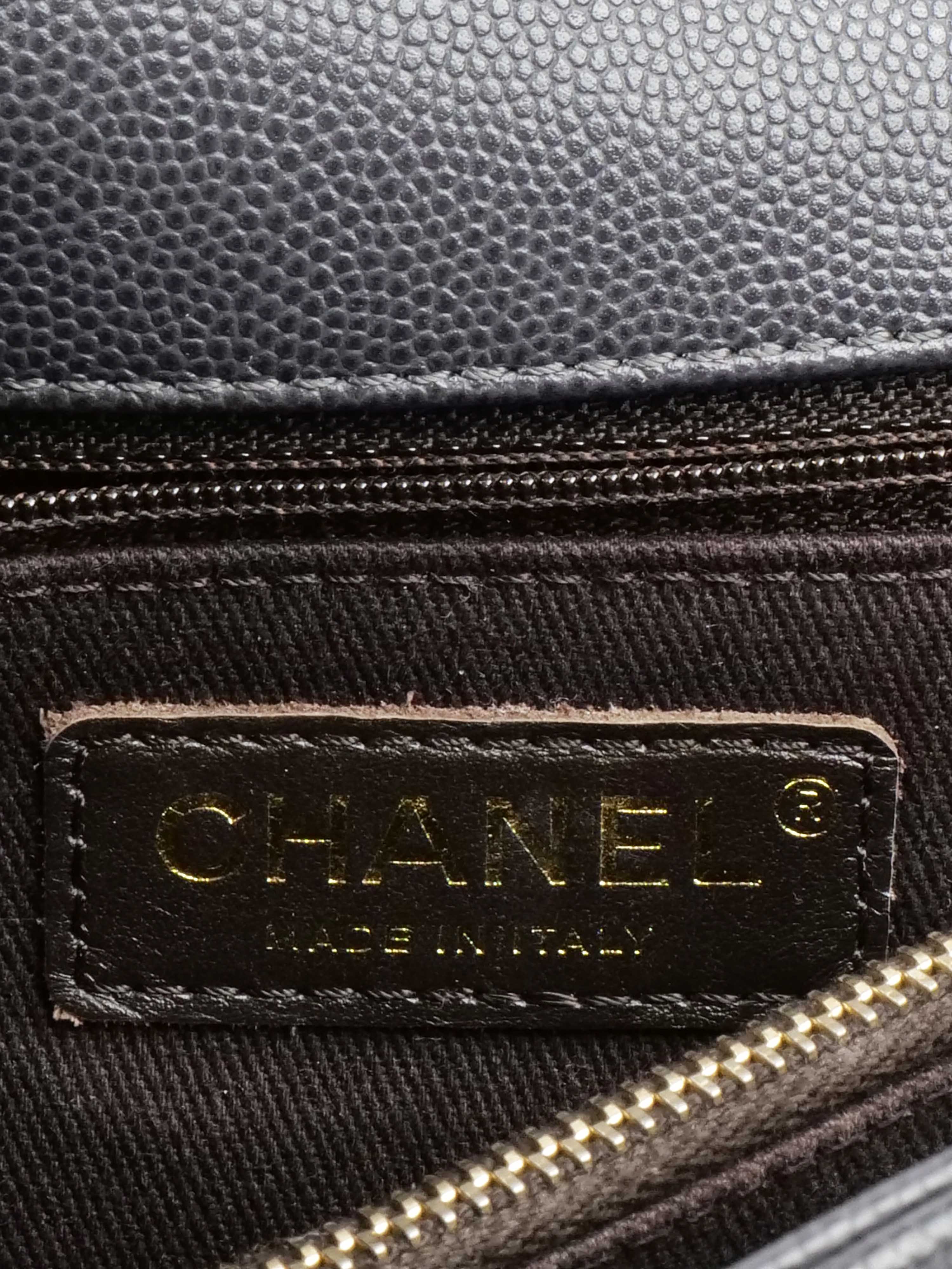 Chanel Medium Dark Grey Coco Handle GHW.