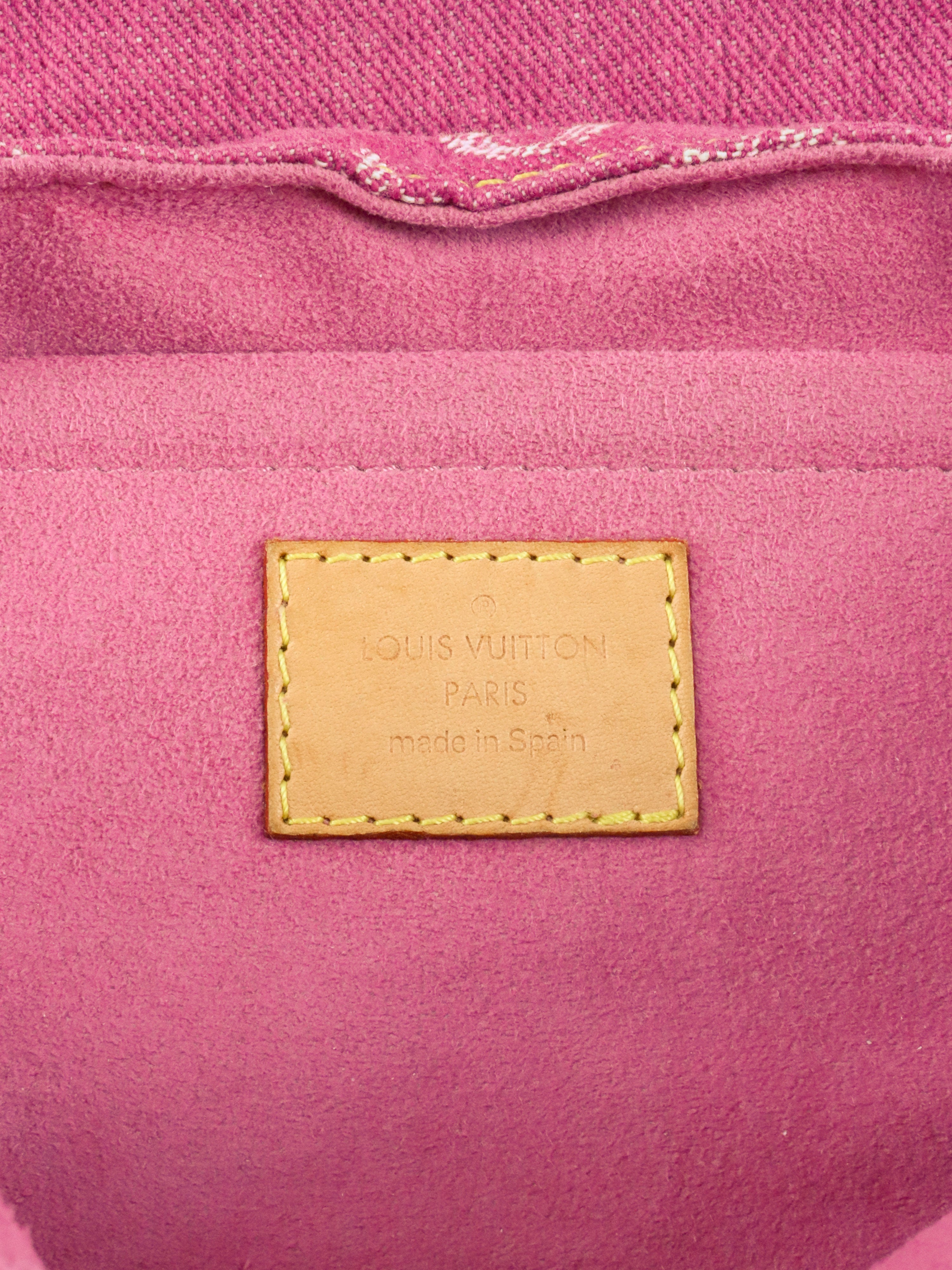 Louis Vuitton Vintage Pink Denim Sunset Shoulder Bag