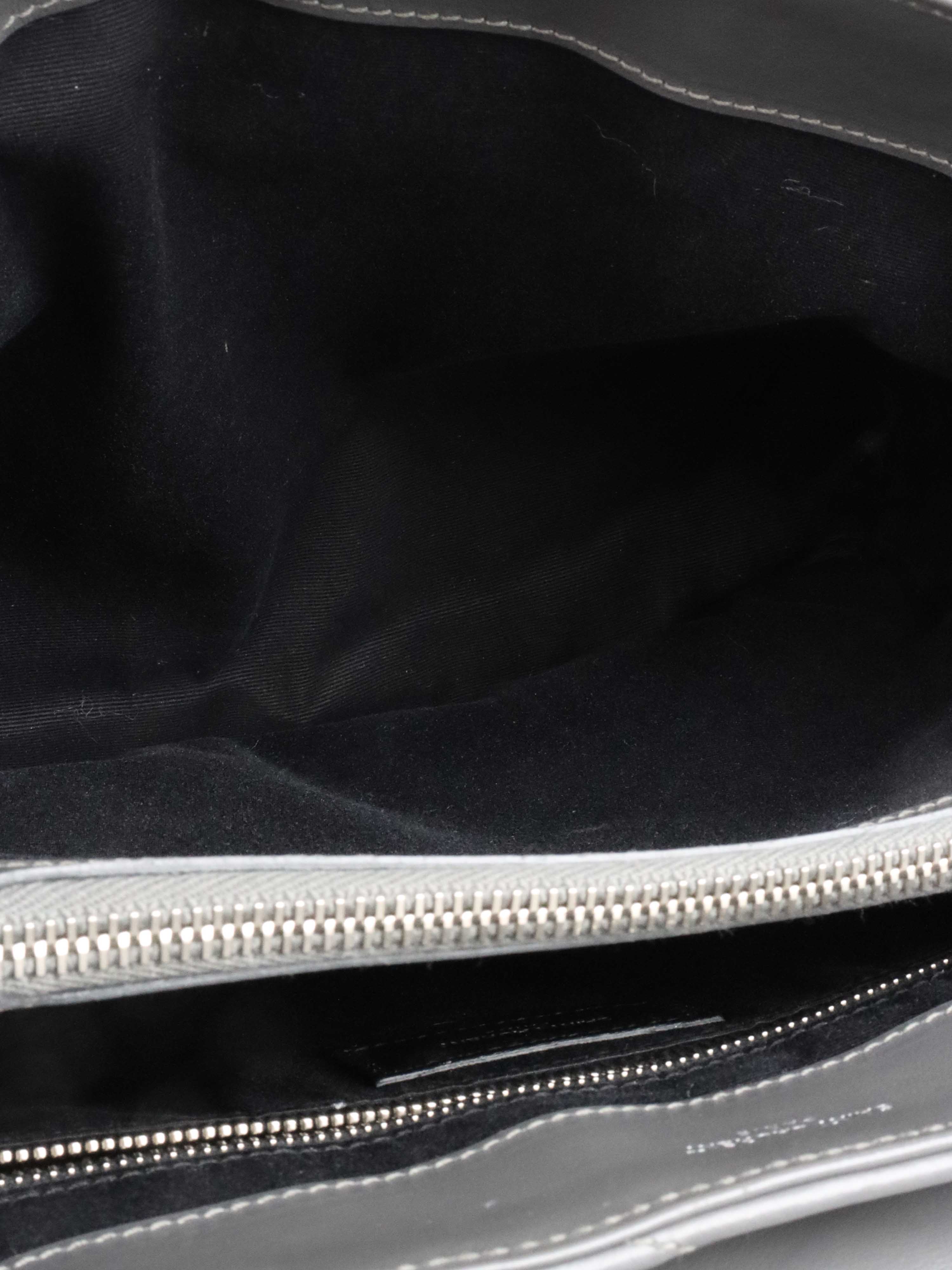 Saint Laurent Dark Grey Medium Loulou Bag.