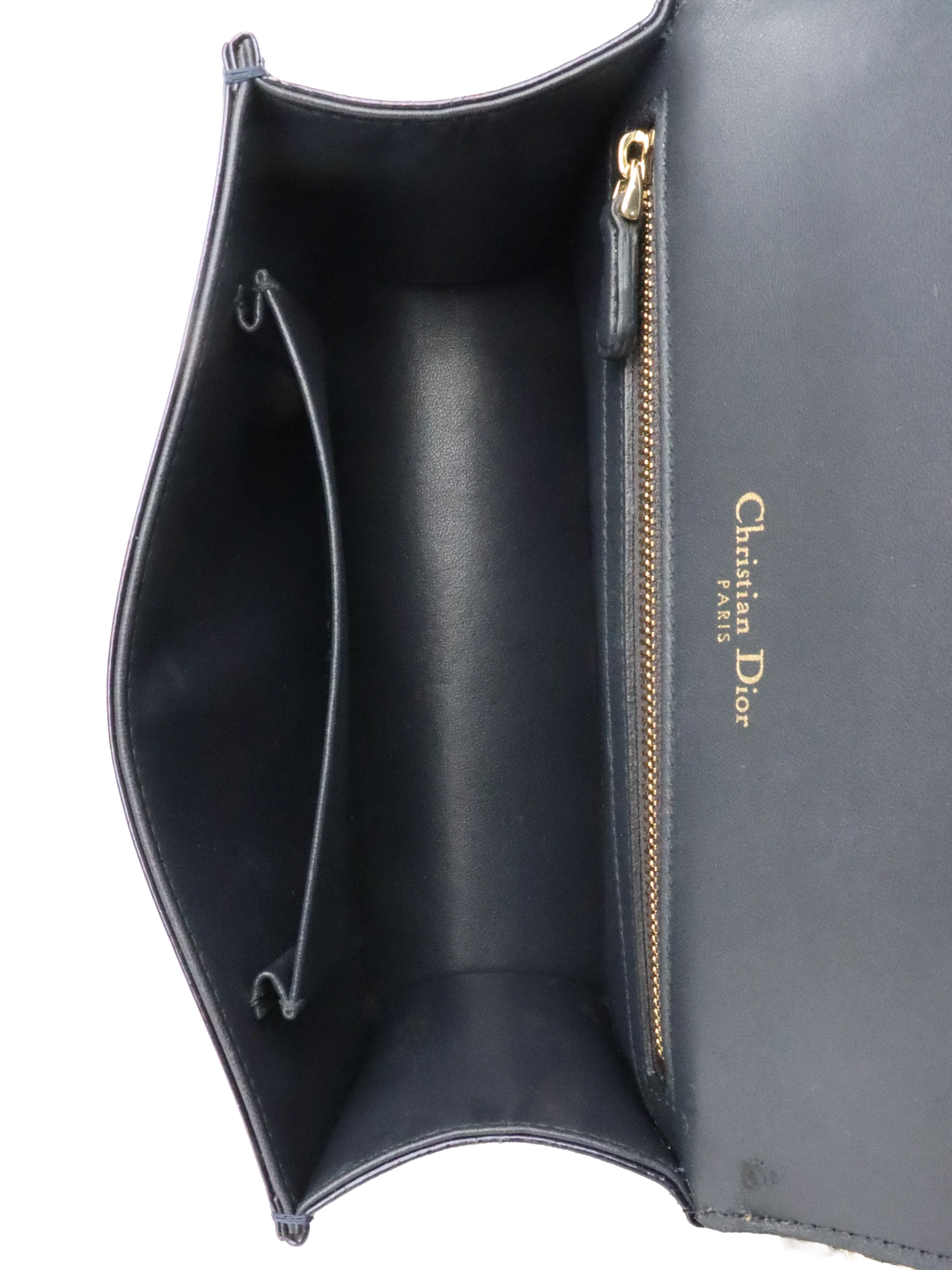 Dior Small Metallic Navy Diorama Bag LGHW
